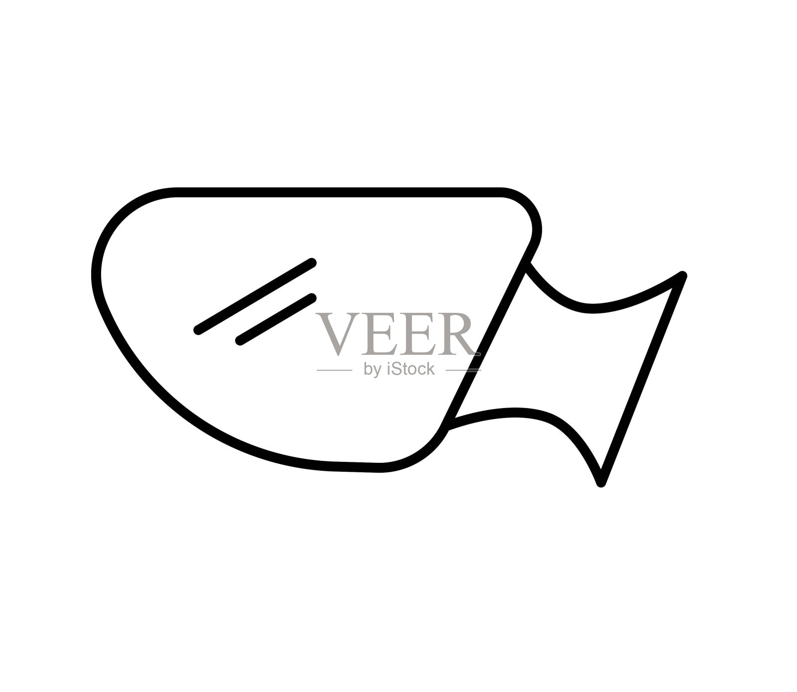 汽车镜像图标，矢量最佳线图标。插画图片素材