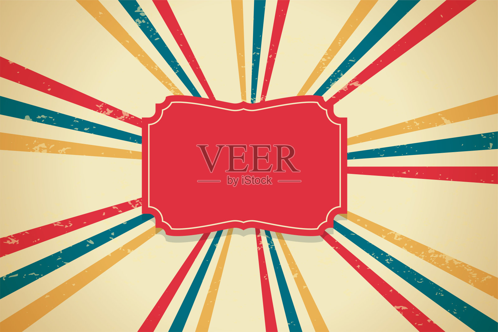 抽象复古射线爆炸背景与文本空间插画图片素材