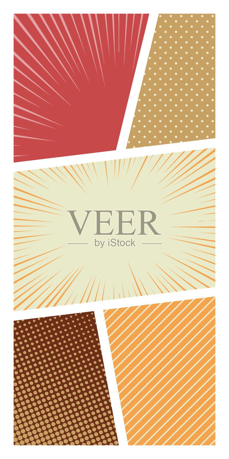 像漫画一样的彩色横幅插画图片素材