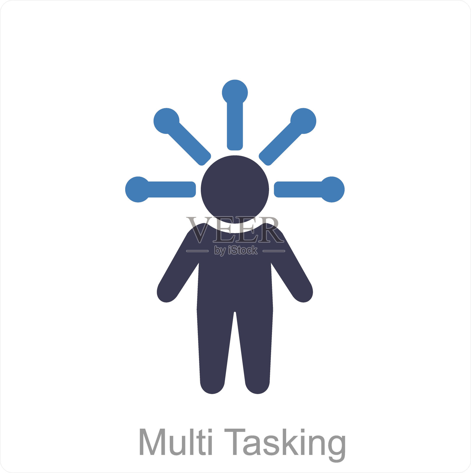 多任务和支持图标的概念插画图片素材