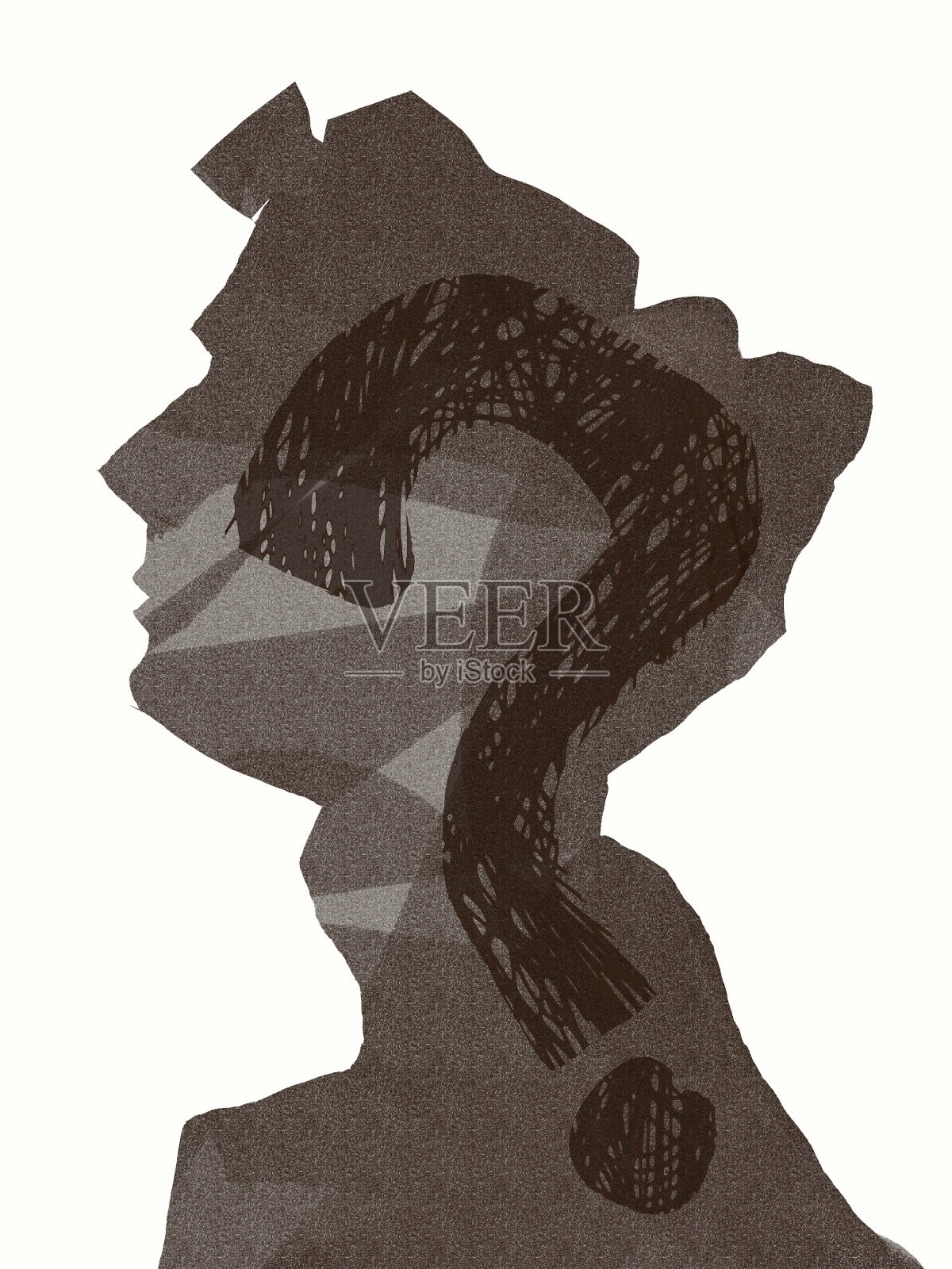 男性的肖像。插画图片素材