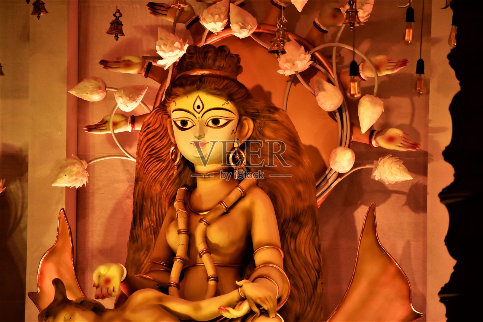 杜尔迦或印度教之神照片摄影图片