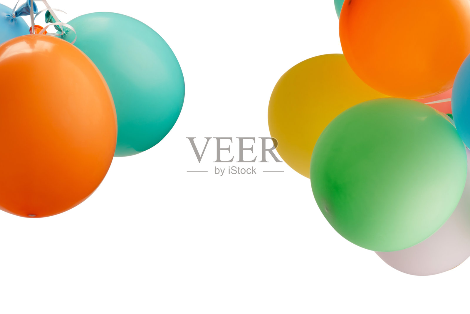 孤立在白色背景上的气球。照片摄影图片