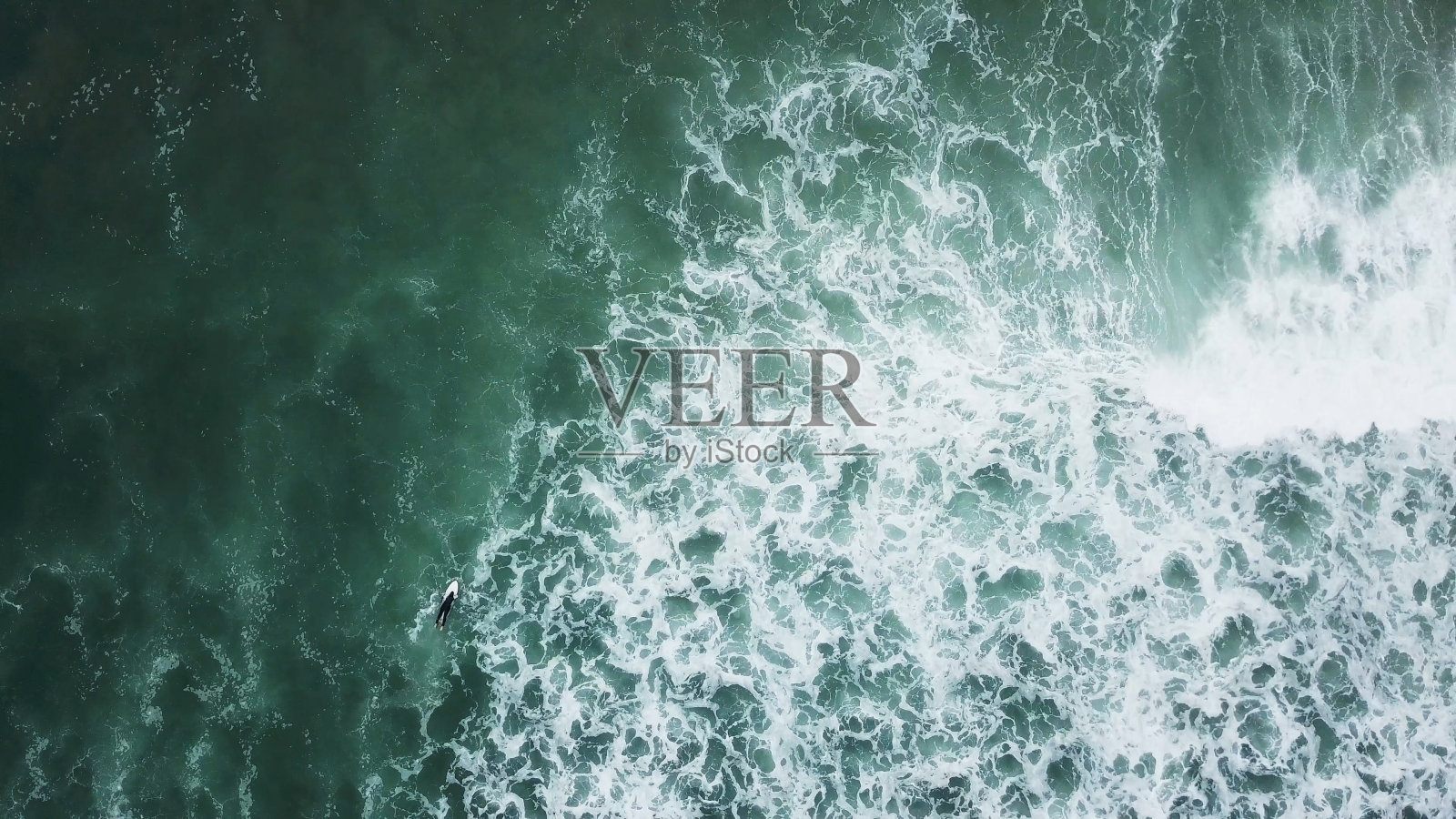 年轻的冲浪女孩寻找海浪照片摄影图片