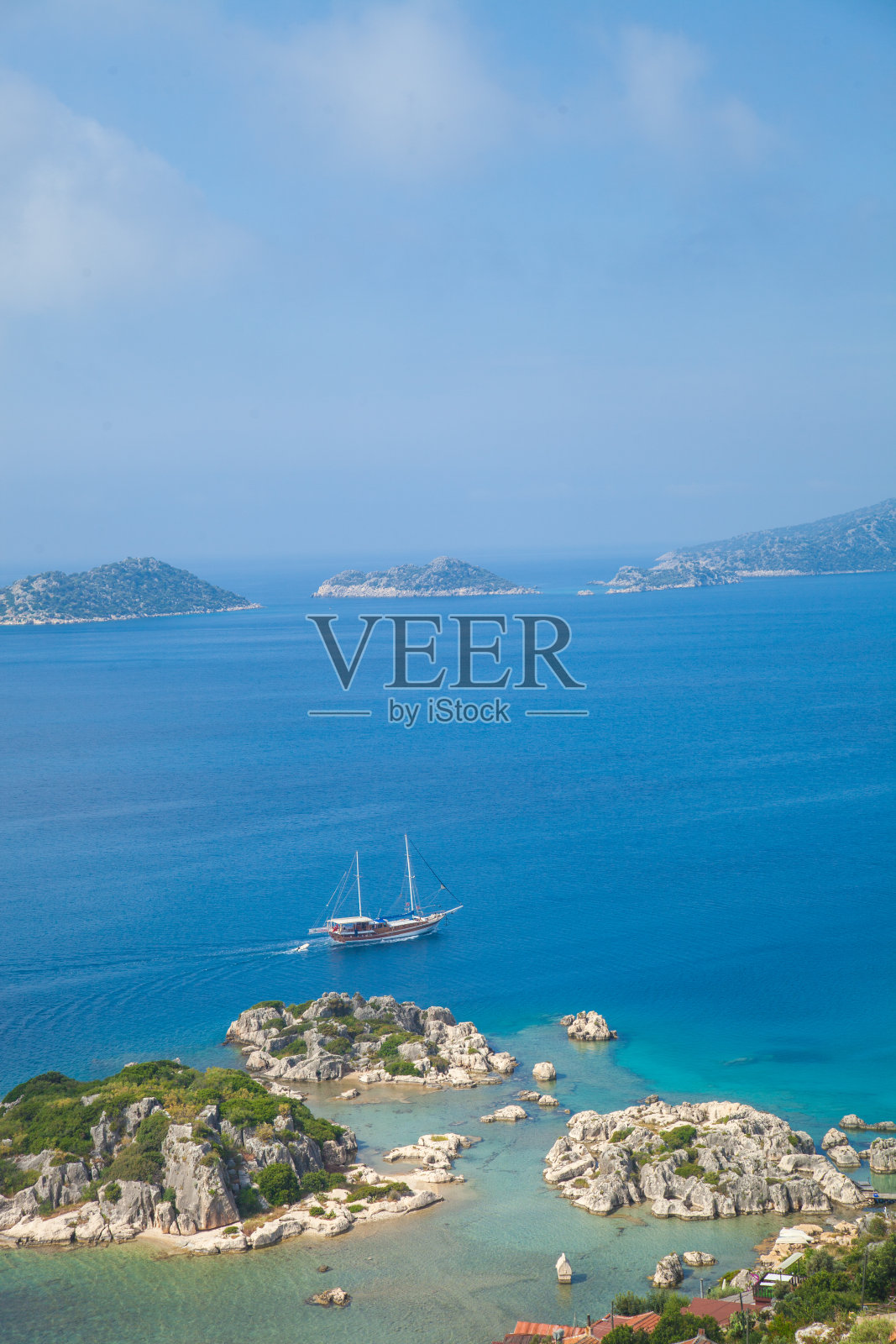 凯科娃的景色Kaleköy照片摄影图片