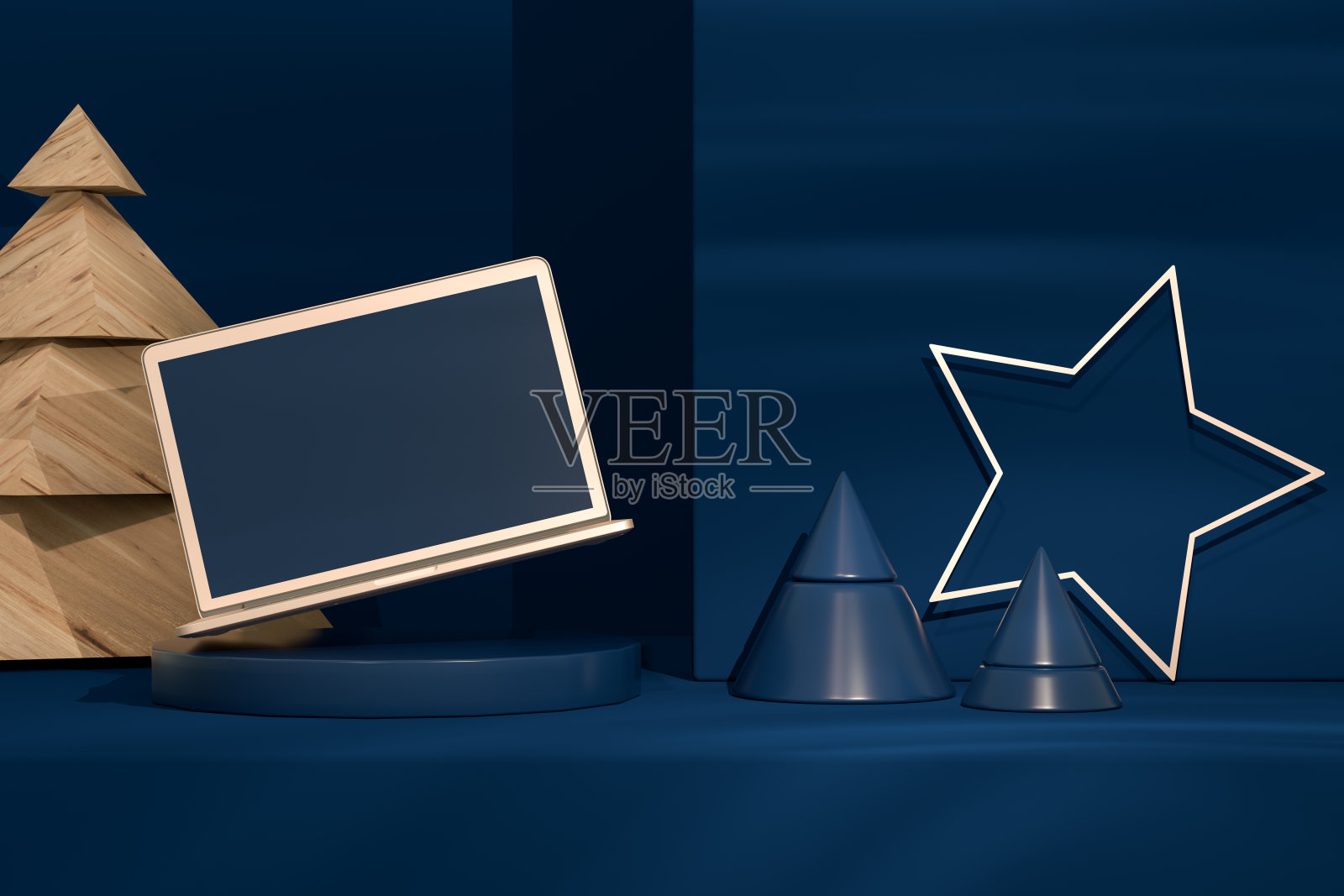 圣诞新年3D概念照片摄影图片