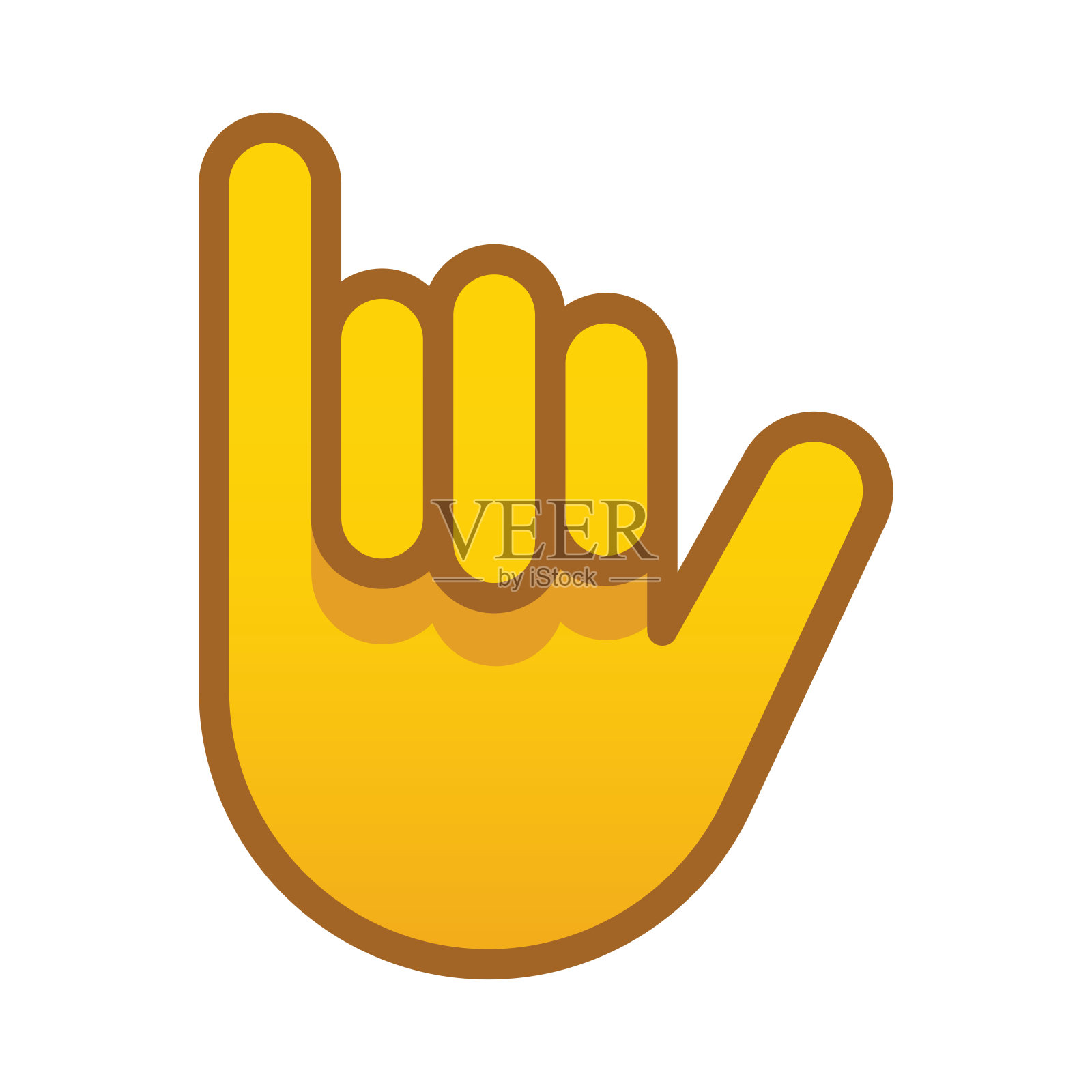 手图标-可编辑的笔画插画图片素材