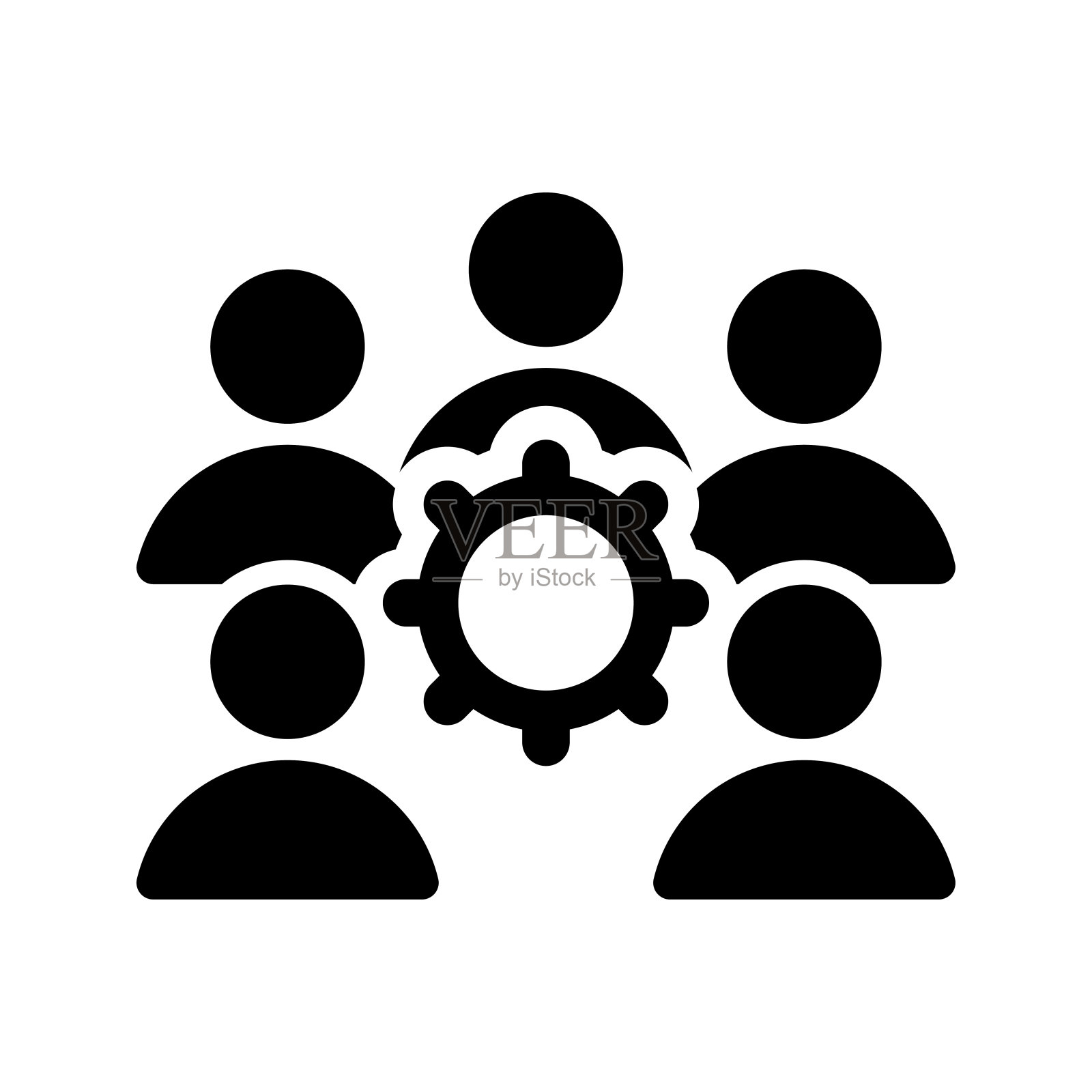 支持团队图标。插画图片素材