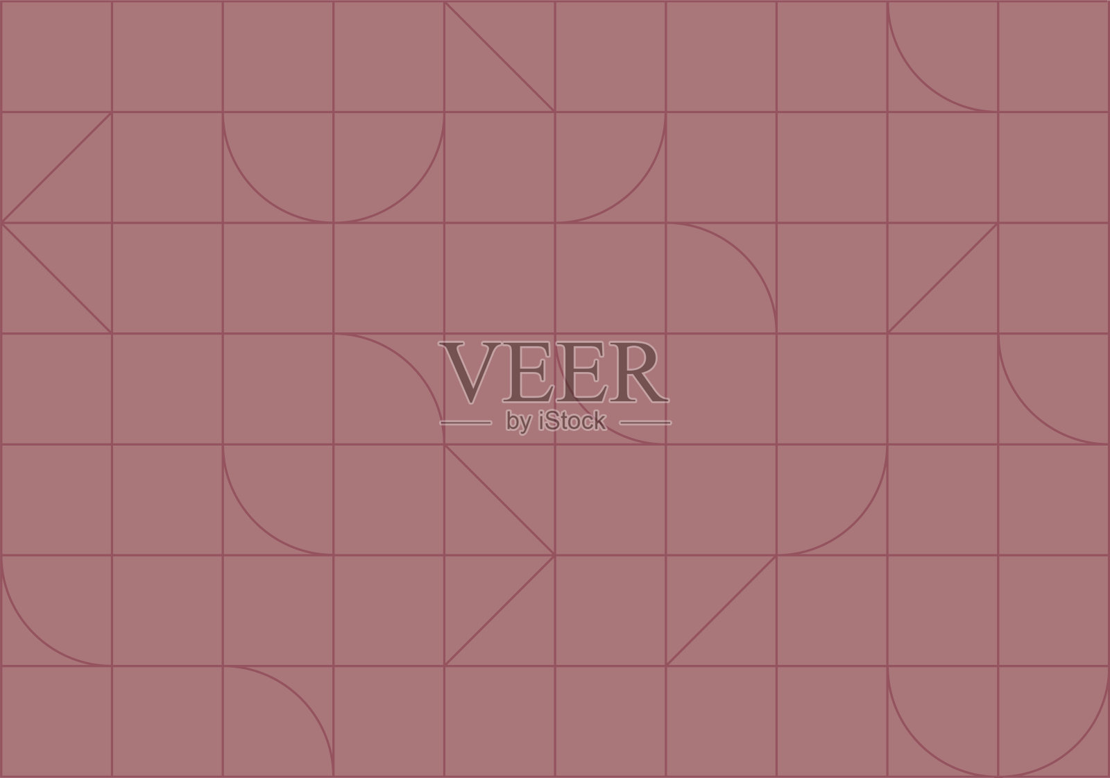 线性无缝装饰艺术图案珊瑚插画图片素材