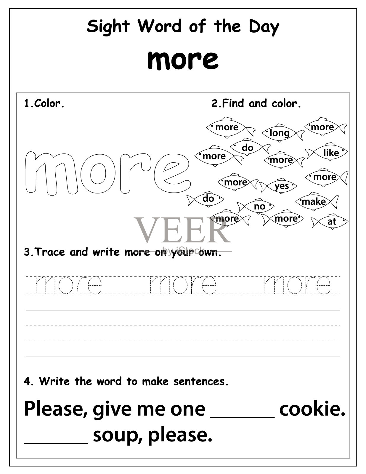 适合学龄前和小学学习的视觉词汇教育练习册，适合儿童的填色活动插画图片素材