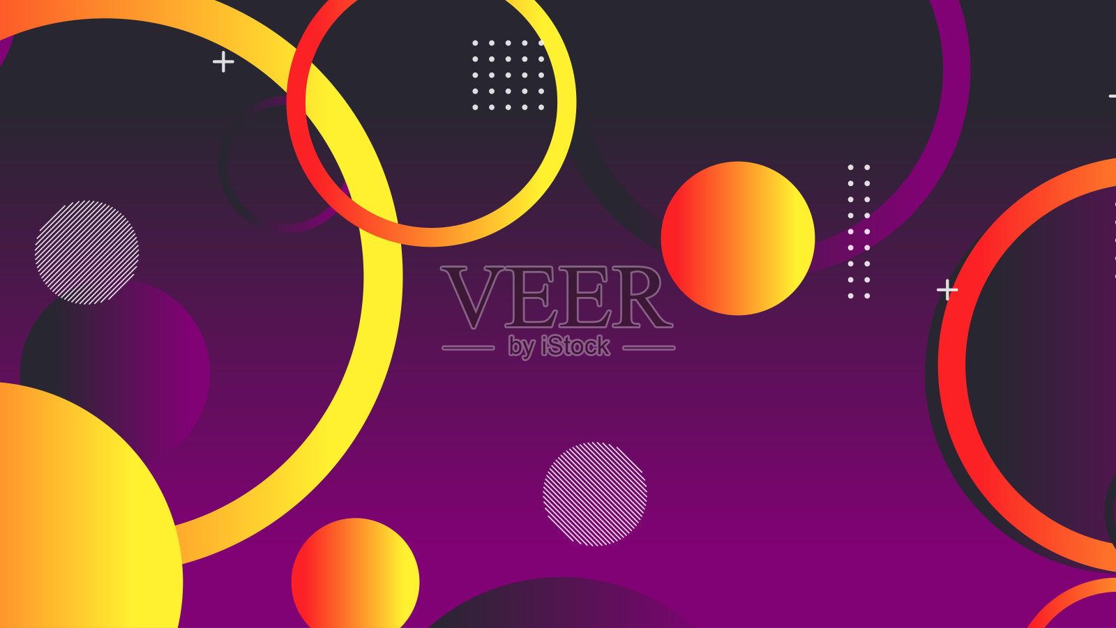 抽象最小梯度几何圆背景插画图片素材