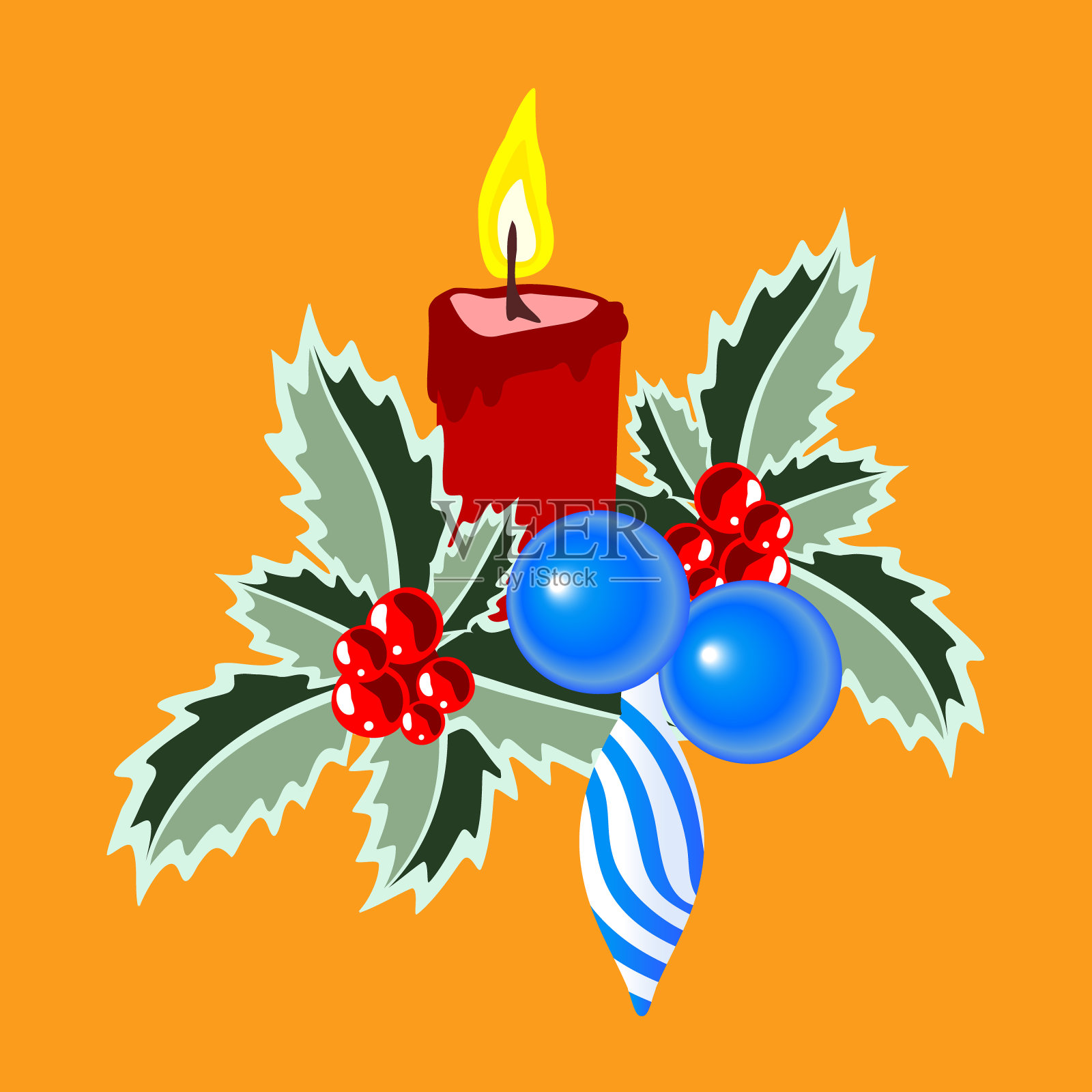 矢量水彩插图降临安排。插画图片素材