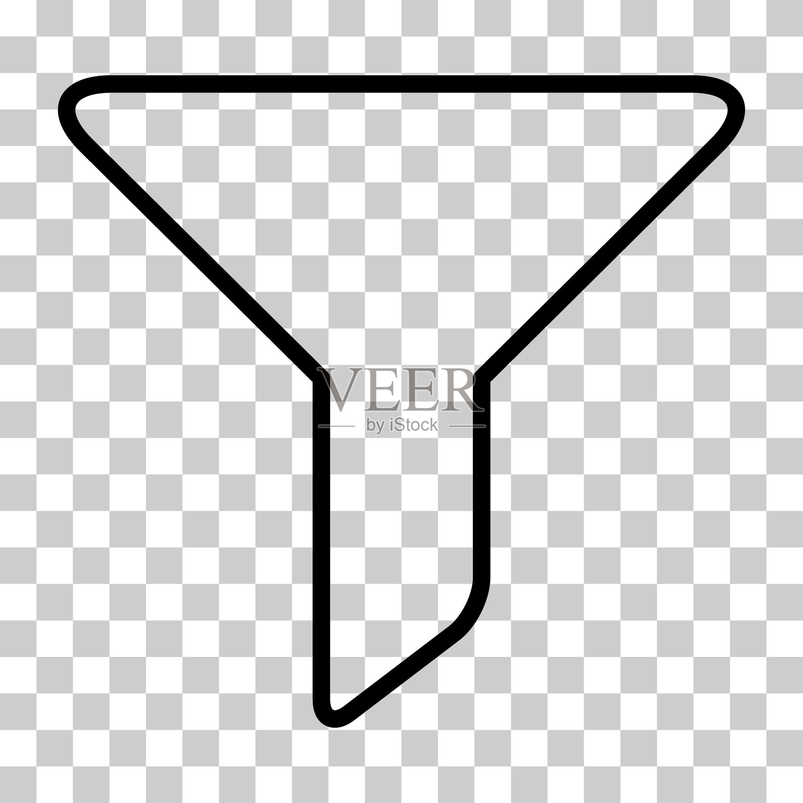 过滤按钮网页形状图标，平面过滤符号，漏斗标志矢量说明插画图片素材