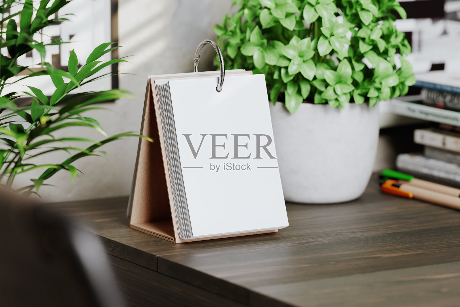 每日翻转台历模型。三维渲染照片摄影图片