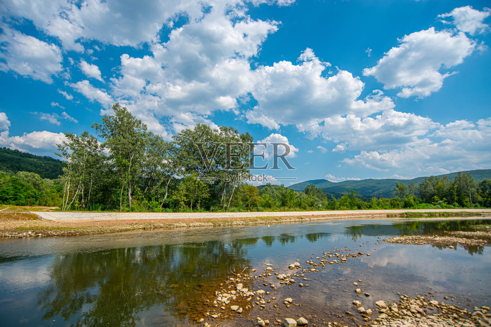 在塞尔维亚拍摄的尼萨瓦山的急流。照片摄影图片