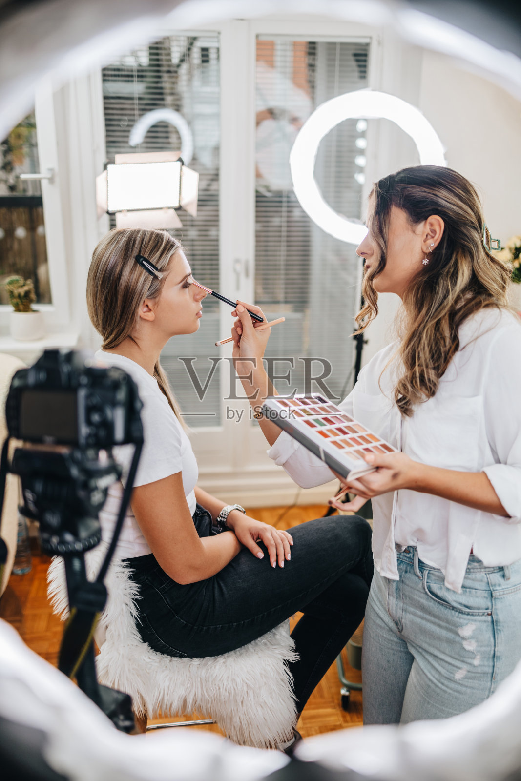化妆和美容工作照片摄影图片