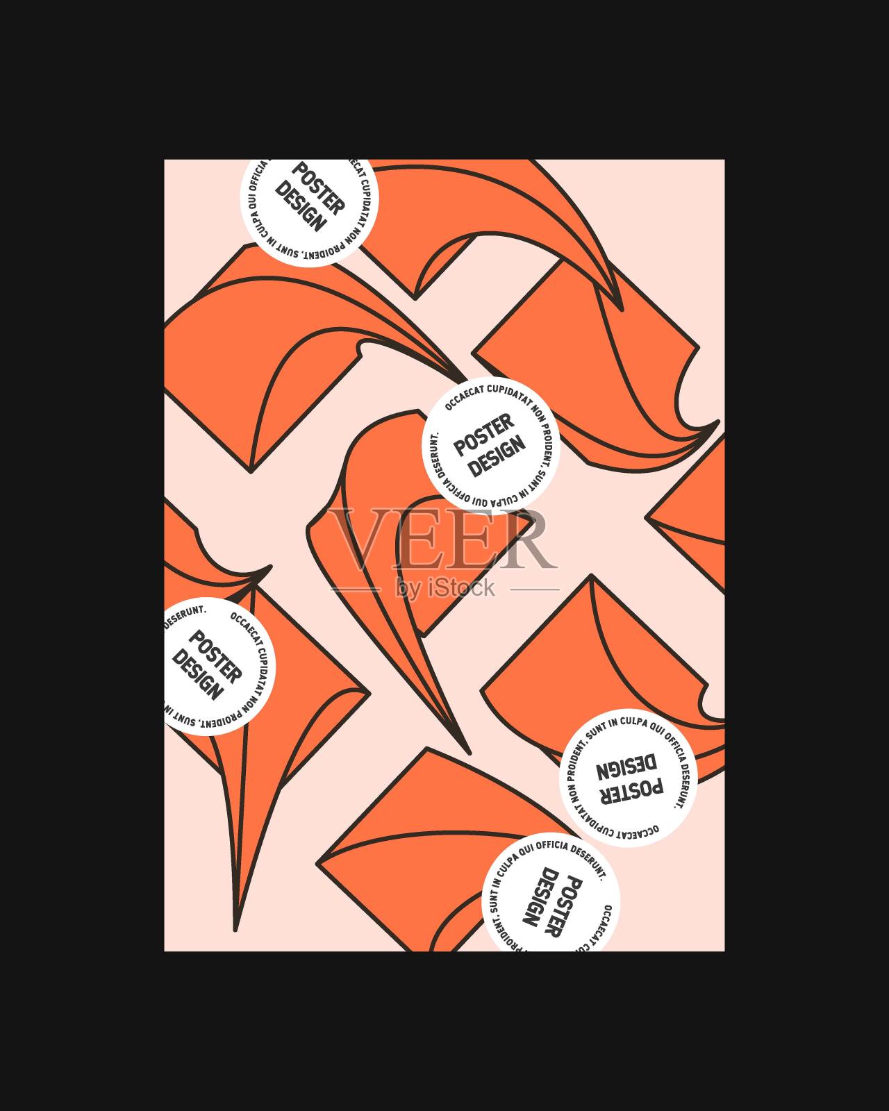 抽象海报设计。插画图片素材