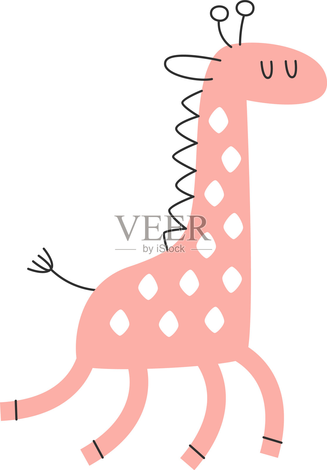 568年_elements_childish_cute_giraffe_hand_drawn插画图片素材