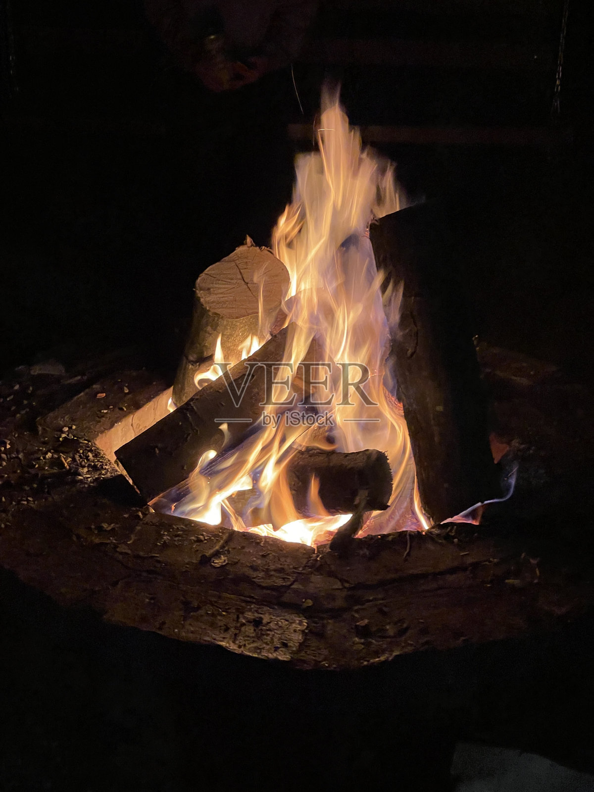 火坑着火照片摄影图片