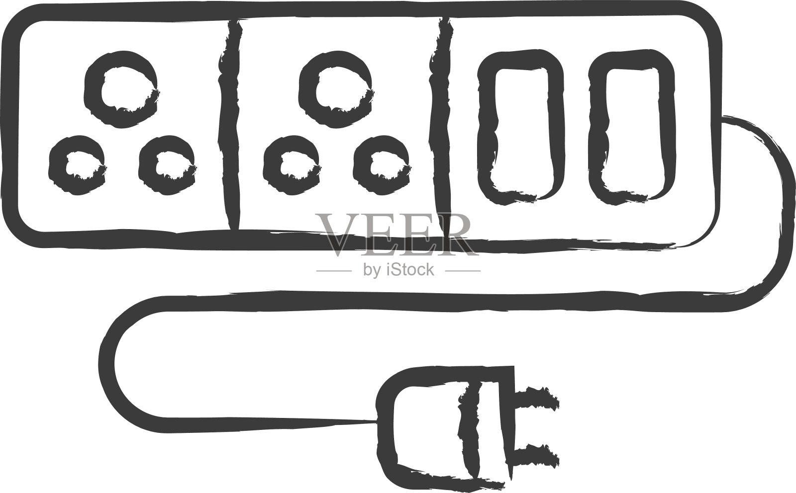 插头盒手绘矢量插图插画图片素材