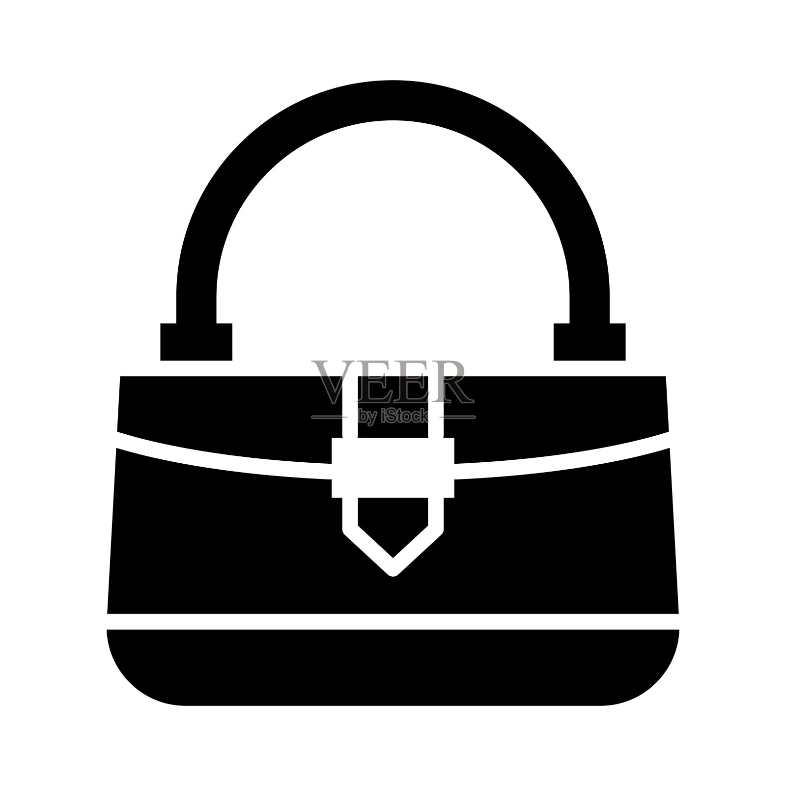 时尚袋矢量字形图标为个人和商业用途。插画图片素材