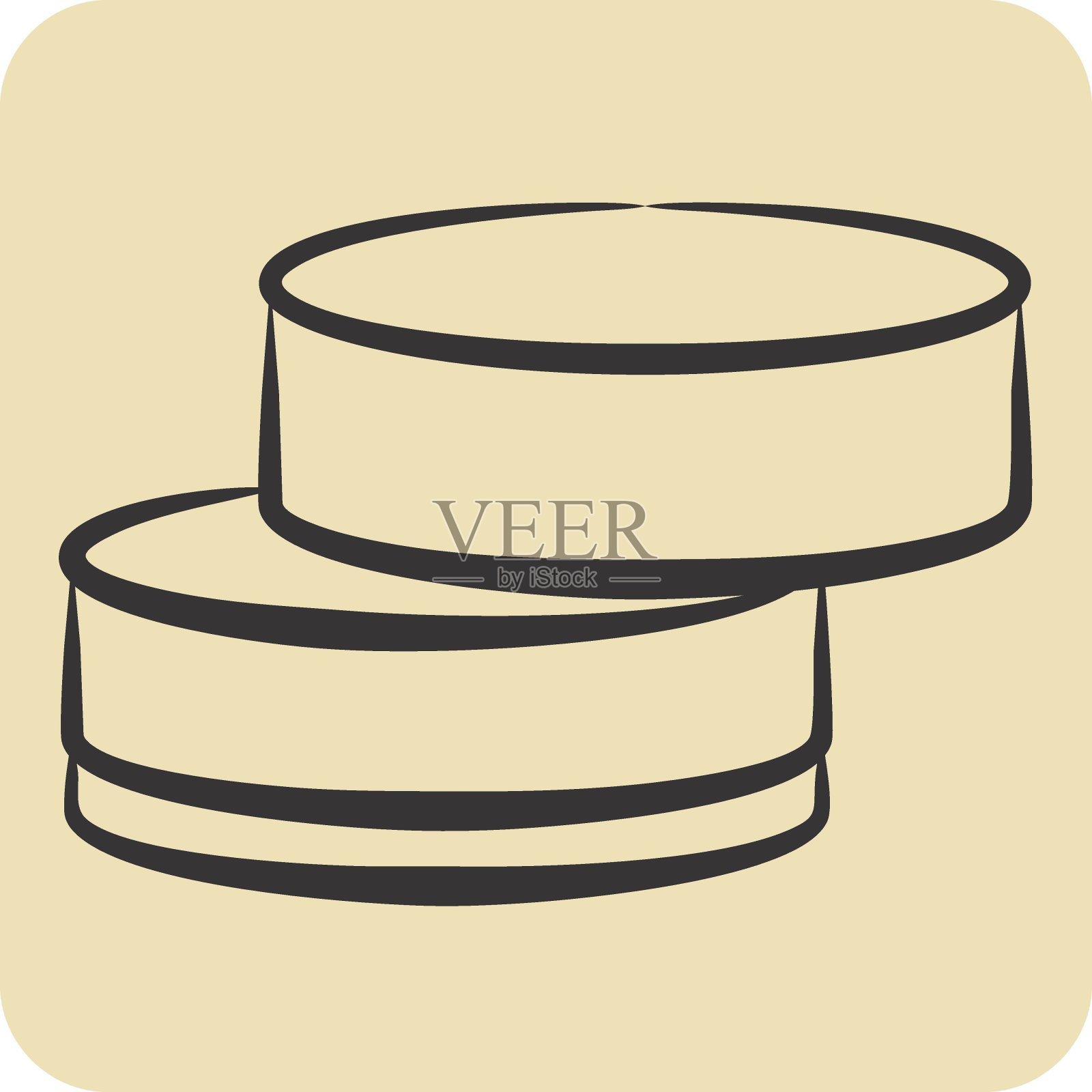 图标Alfajor。与阿根廷有关的象征。手绘风格。简单的设计可编辑。简单的说明插画图片素材