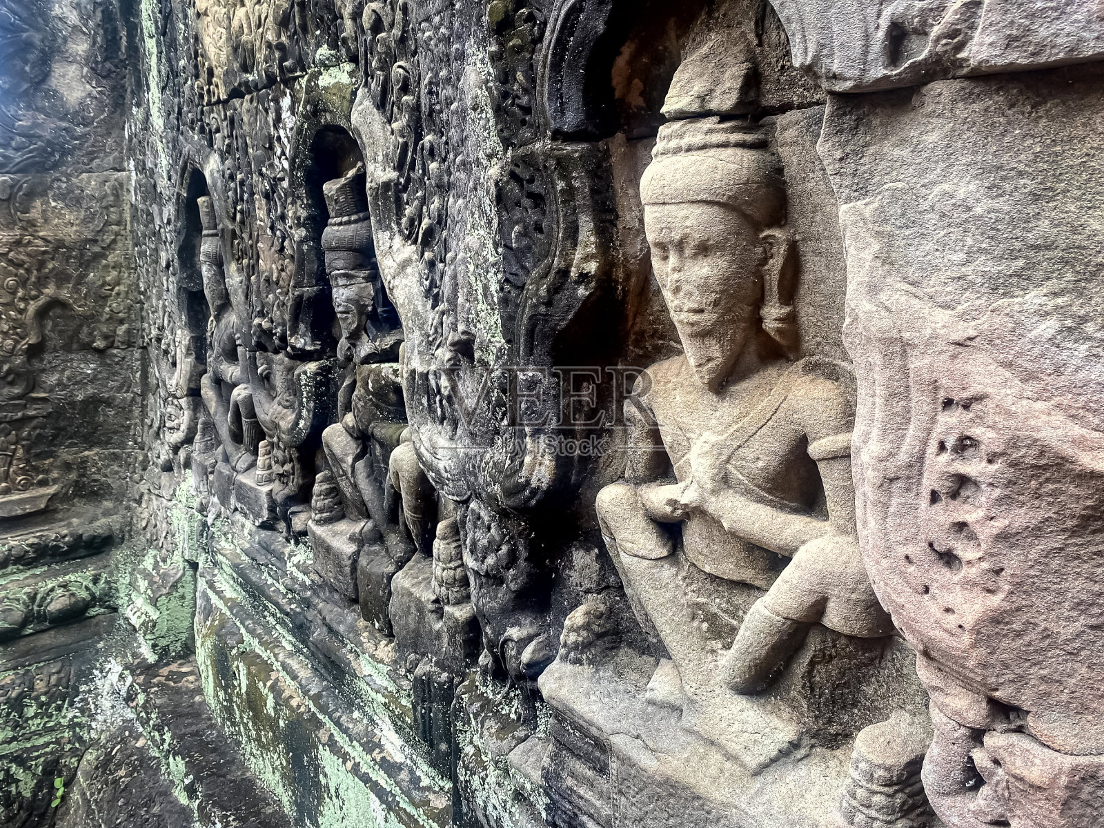 柬埔寨吴哥，柏可汗甘榜维考古遗址照片摄影图片