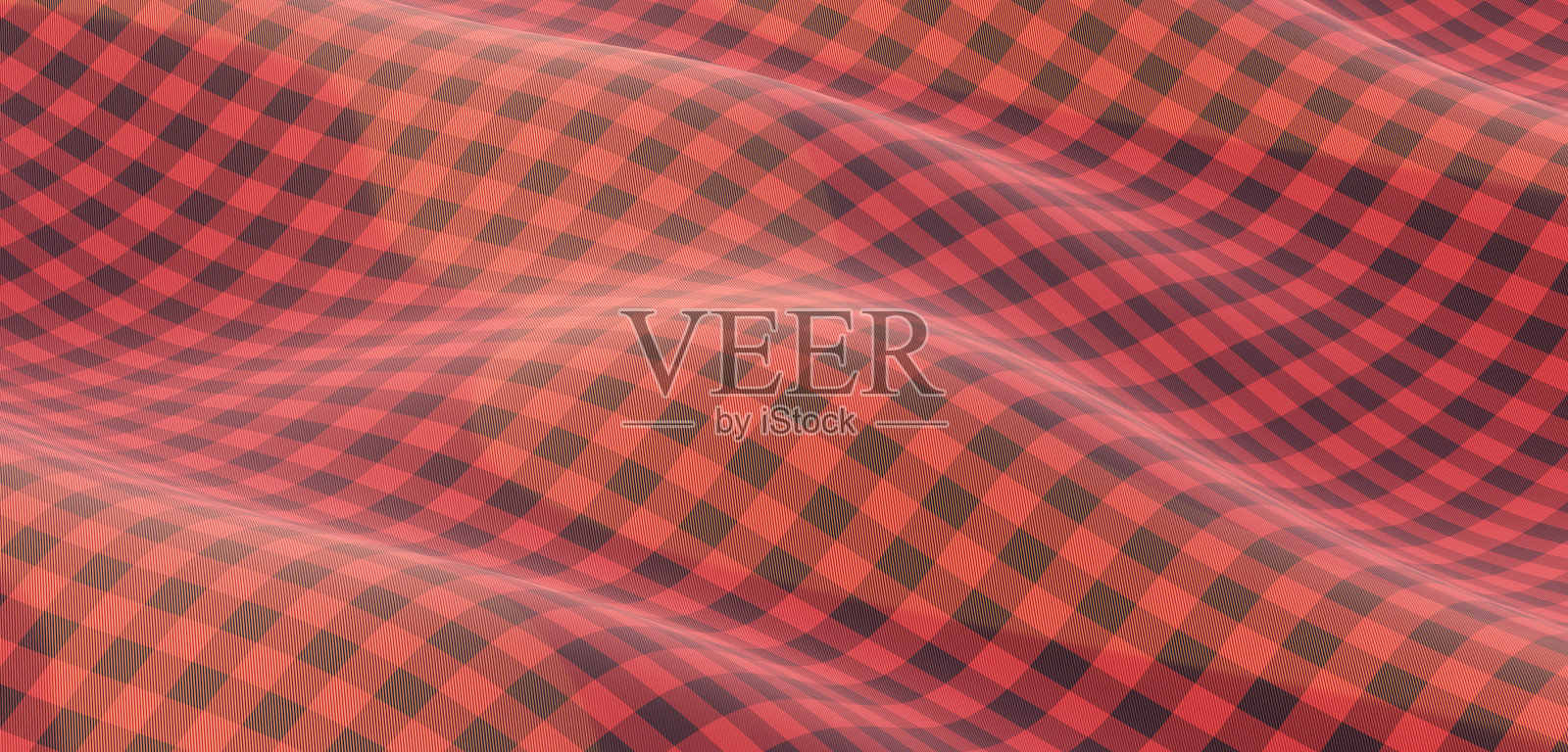 条纹格子图案丝绸缎面背景柔软的皱纹在闪亮的织物优雅的背景网页横幅顶部视图光滑的丝绸3D插图照片摄影图片