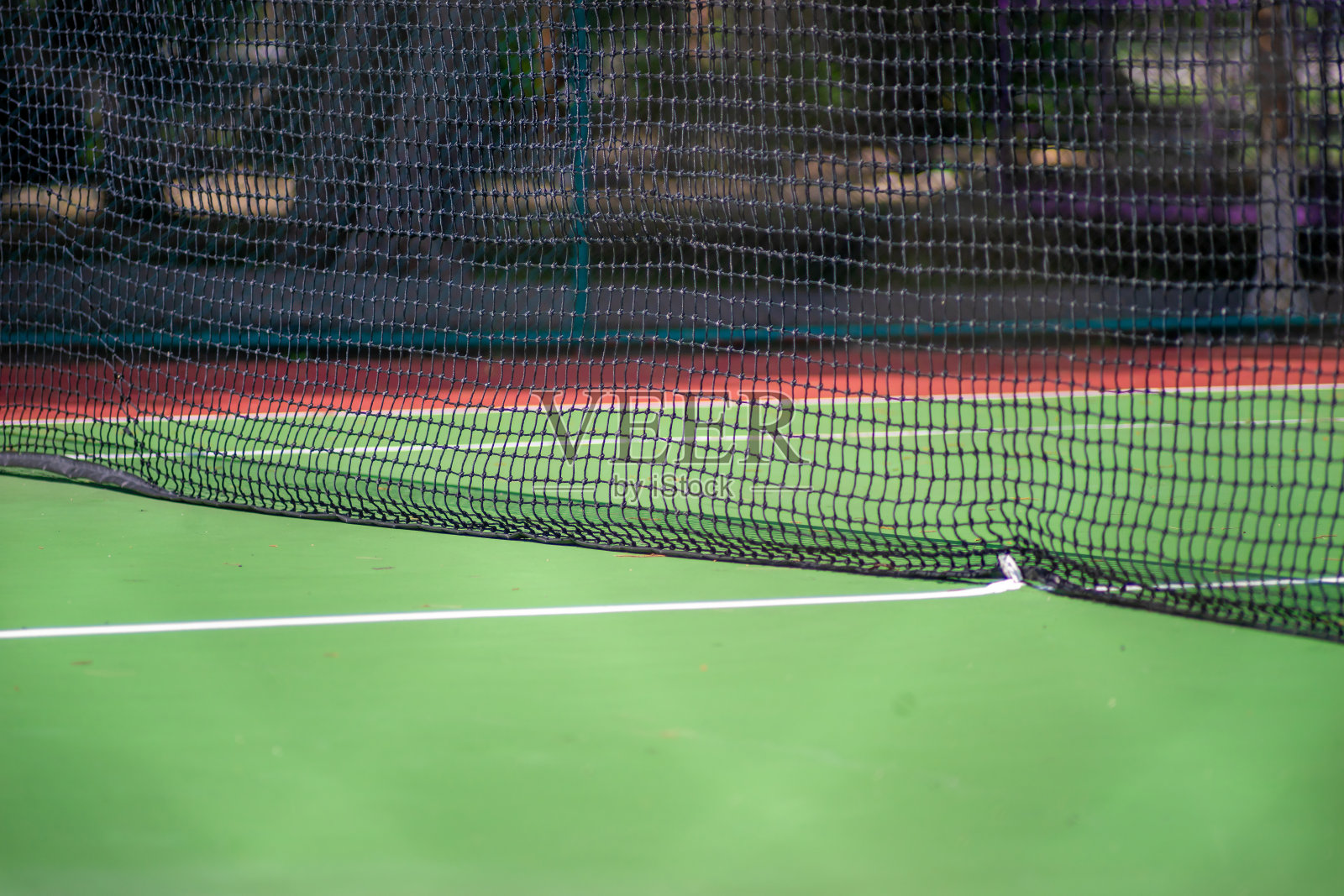 带网的网球场网，网的近景照片摄影图片