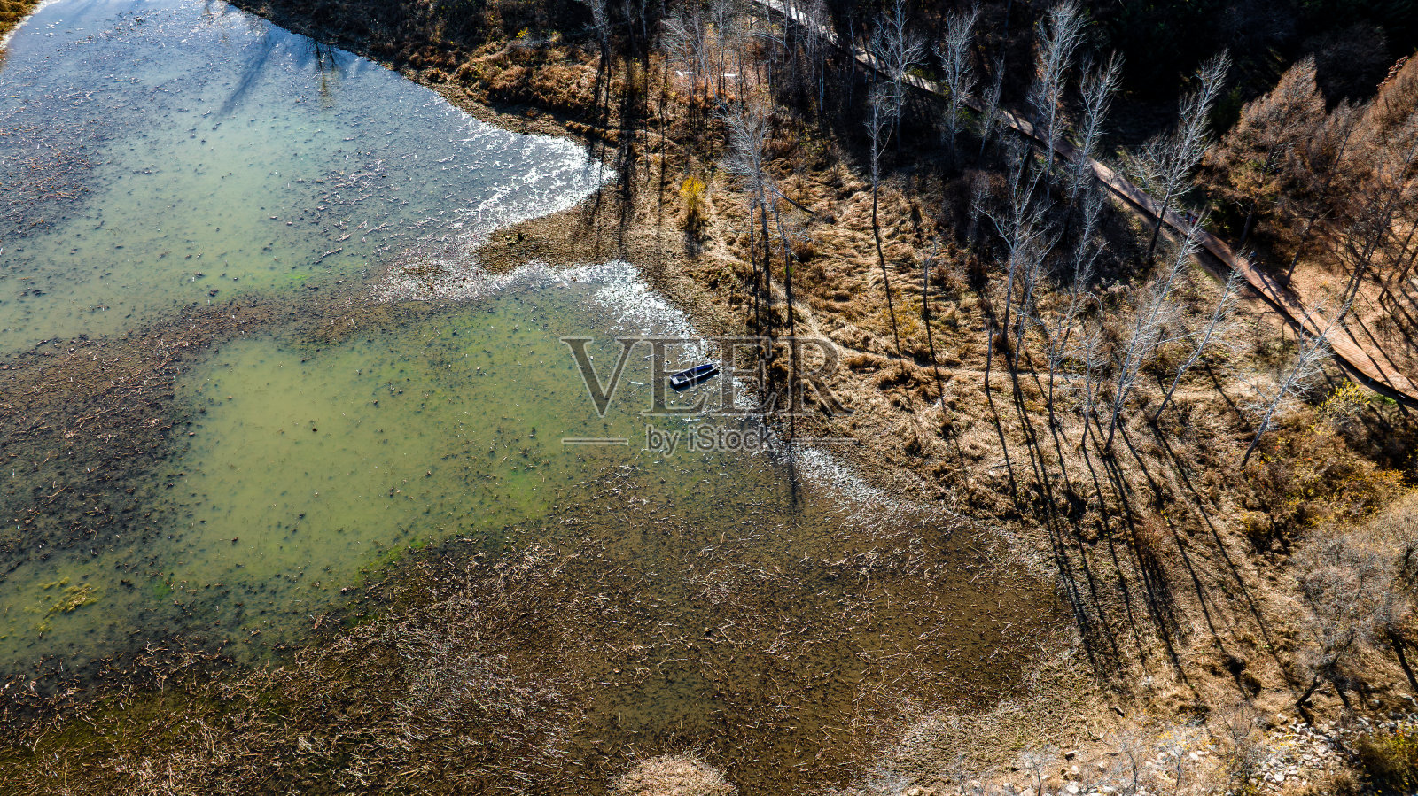 中国长春净月潭国家森林公园的秋景照片摄影图片