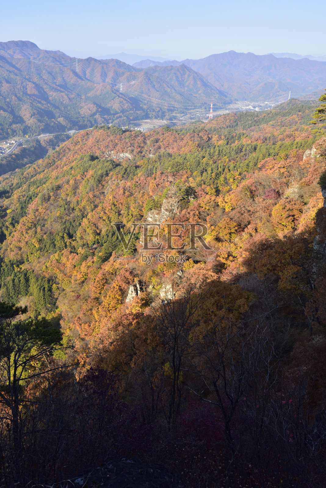 攀登岩壁山，群马县，日本照片摄影图片