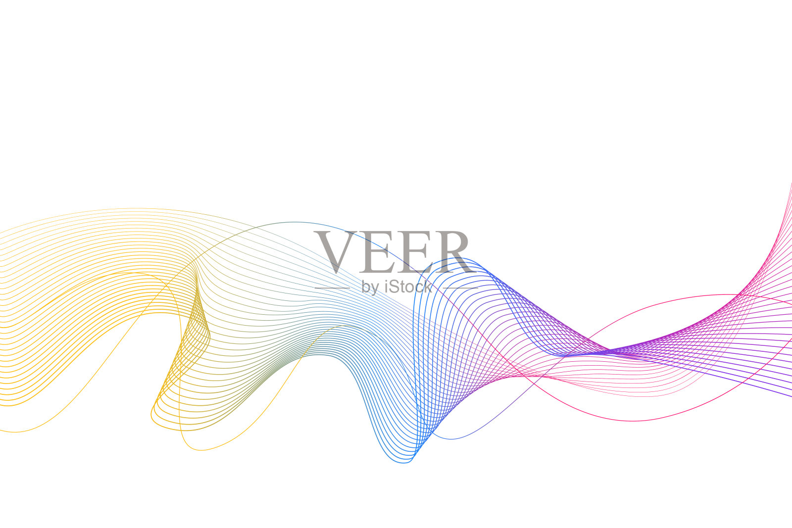 抽象流波线背景。未来科技主题背景插画图片素材