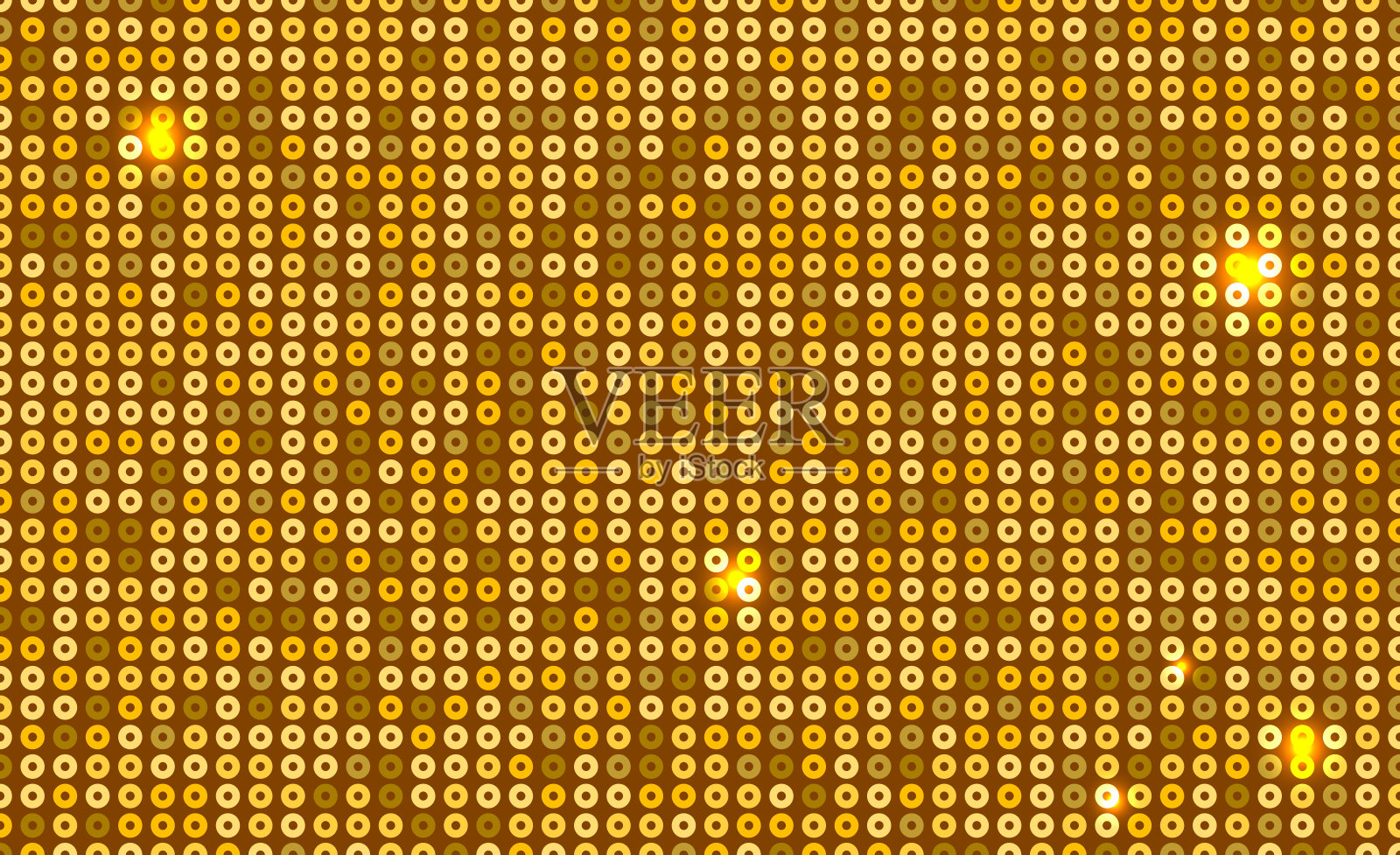 无缝图案与金色亮片，亮片，亮片。虚幻的浪漫背景。矢量插图神奇的，甚至不真实的魅力或美丽插画图片素材