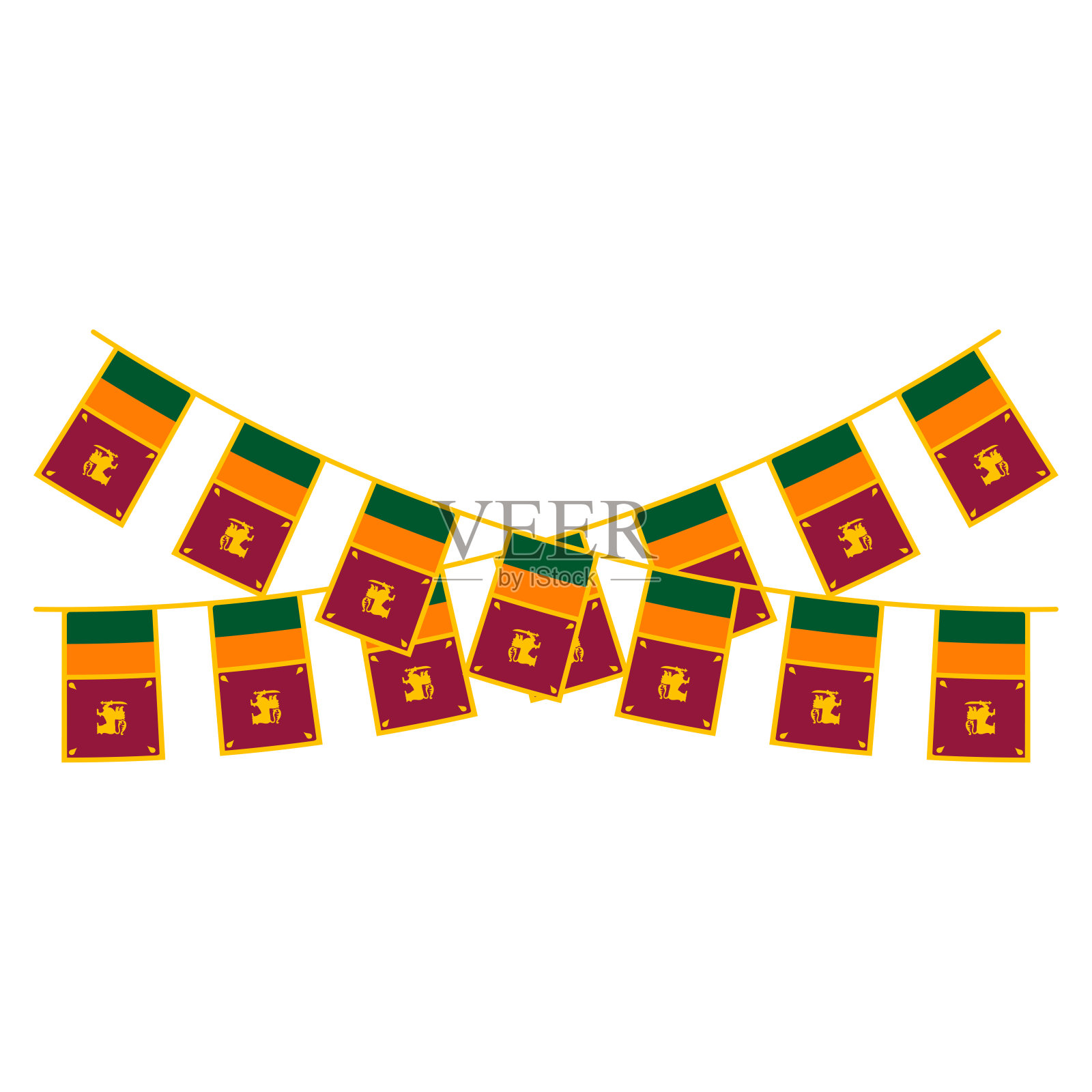 斯里兰卡元素独立日插图设计矢量插画图片素材