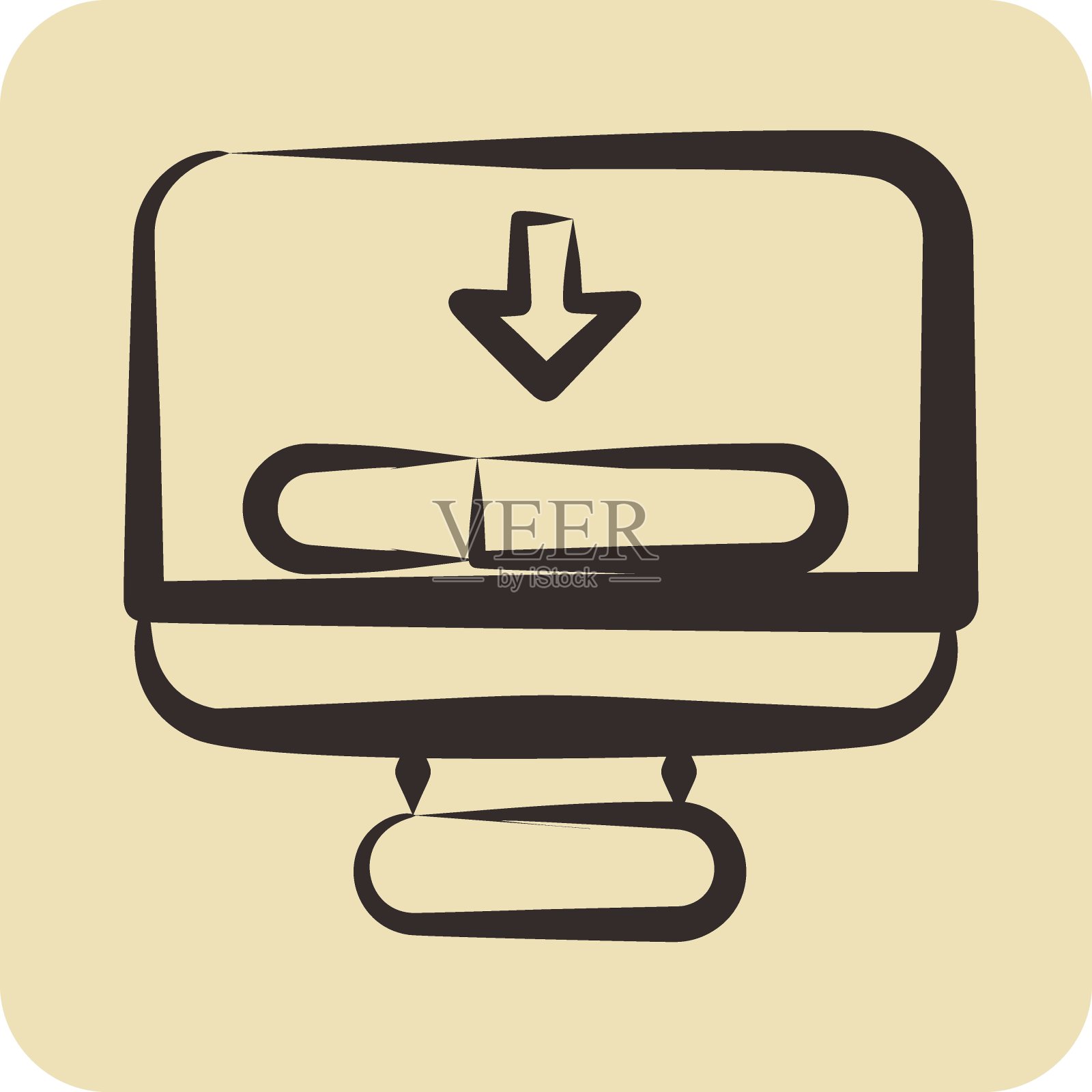 图标加载。与交流符号有关。手绘风格。简单的设计可编辑。简单的说明插画图片素材