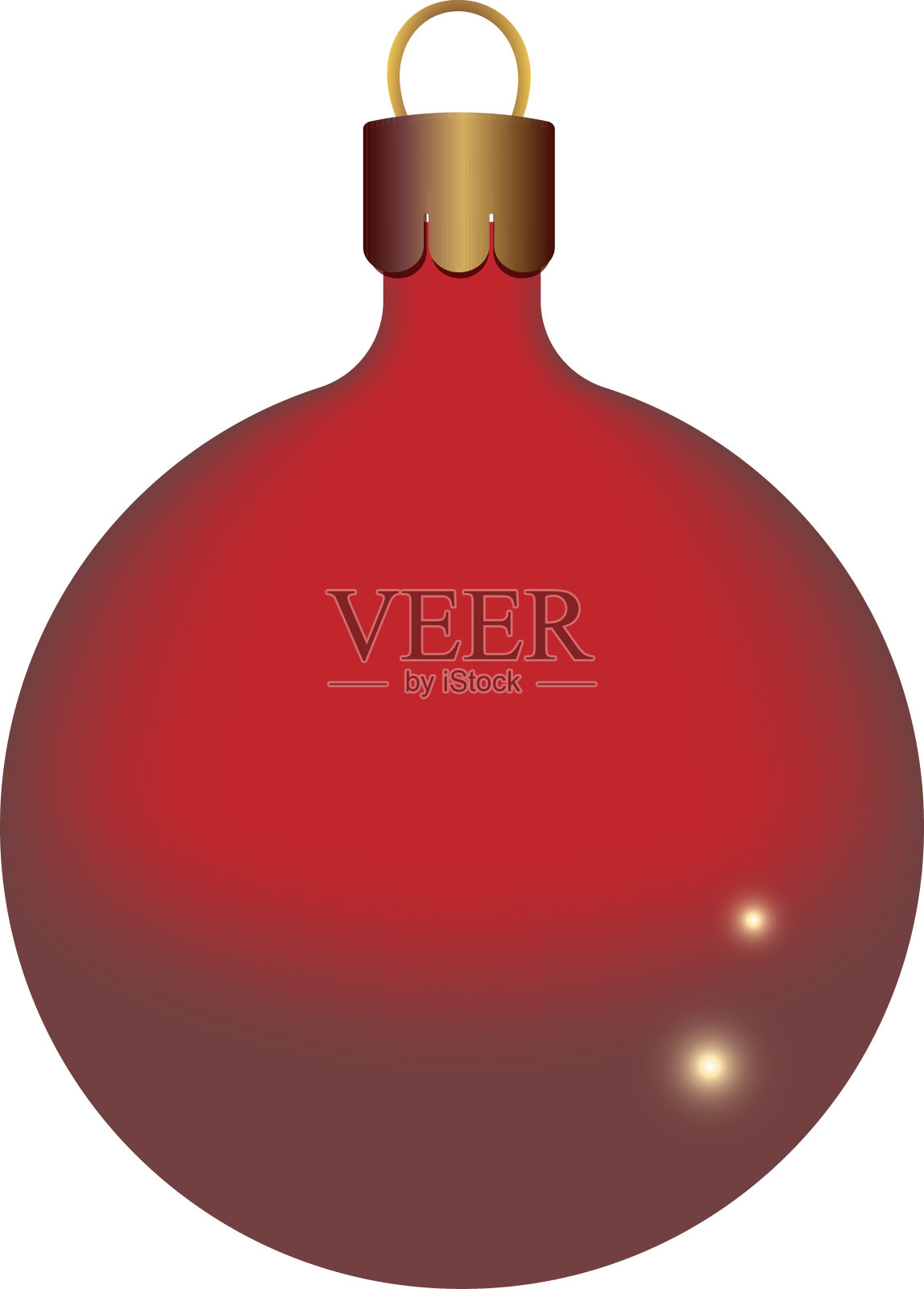 圣诞树的新年球插画图片素材