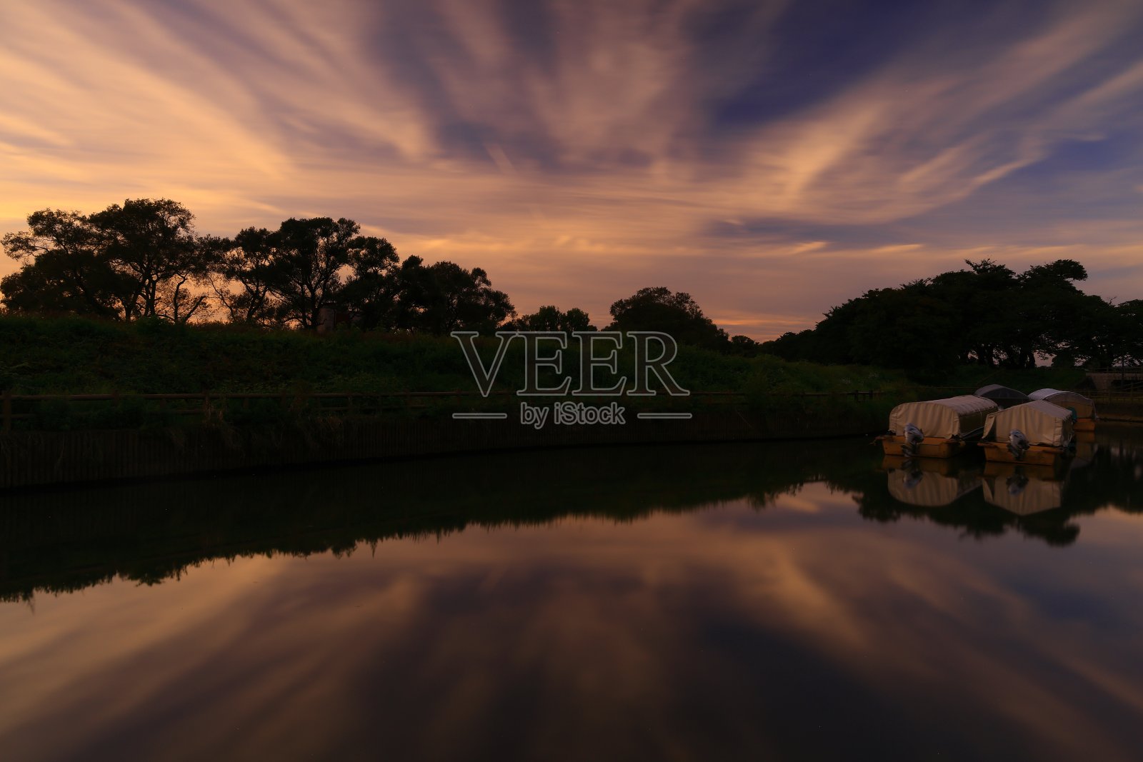 日落之河照片摄影图片
