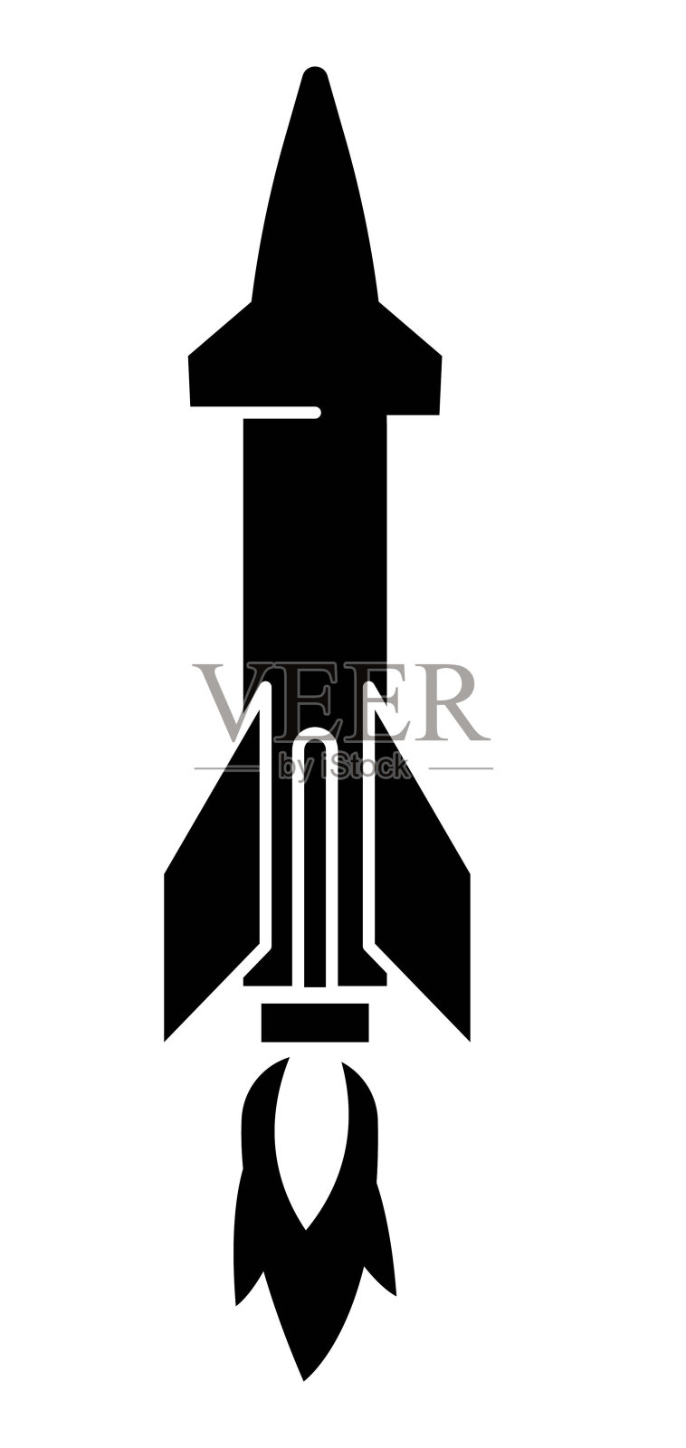 导弹图标，矢量最好的平面图标。插画图片素材