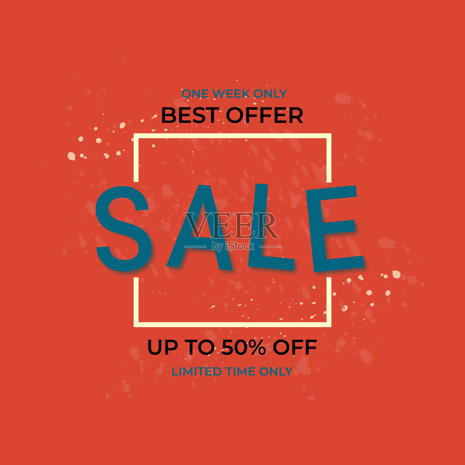 销售旗帜。卖出价标志。刷矢量横幅。折扣文本。向量插画图片素材