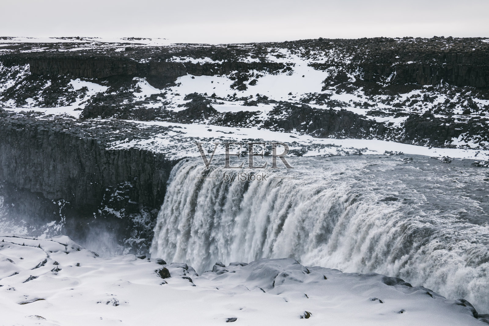 冰岛瀑布照片摄影图片