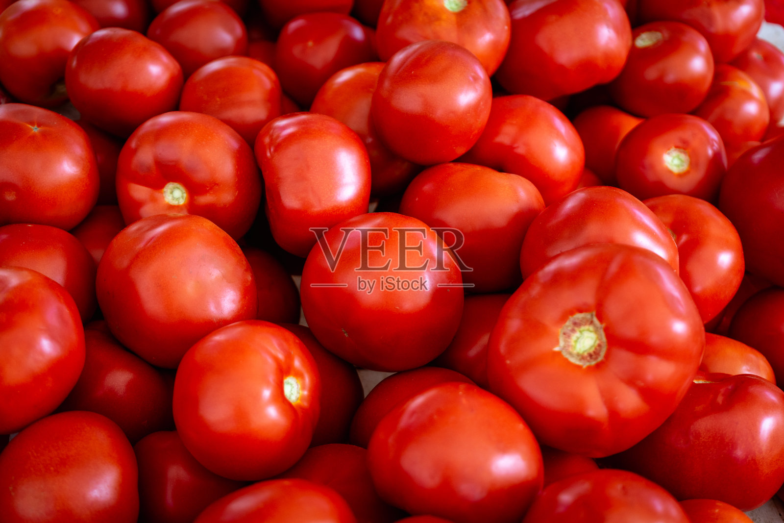 新收获的美妙番茄特写俯视图照片摄影图片