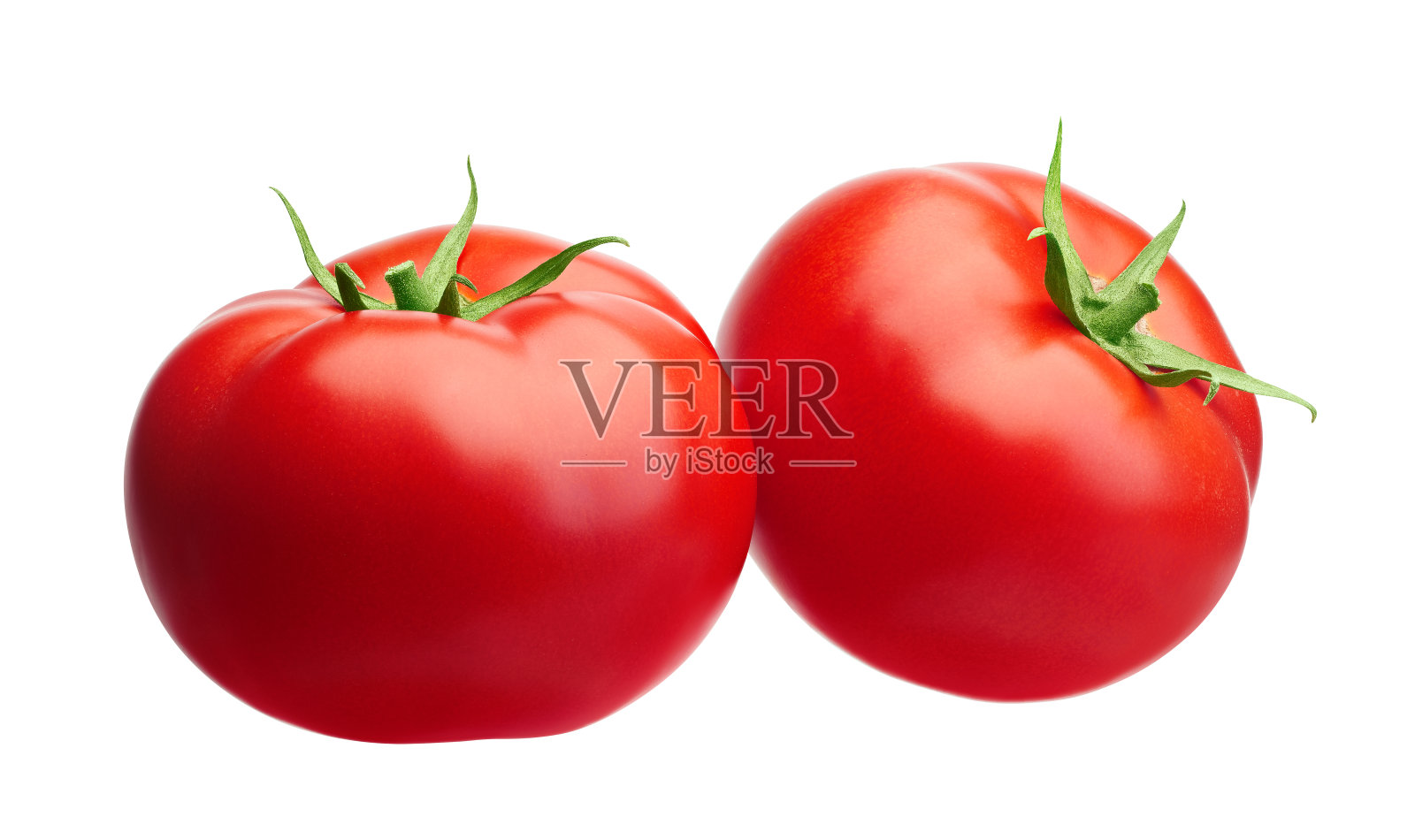 白色背景上孤立的番茄照片摄影图片