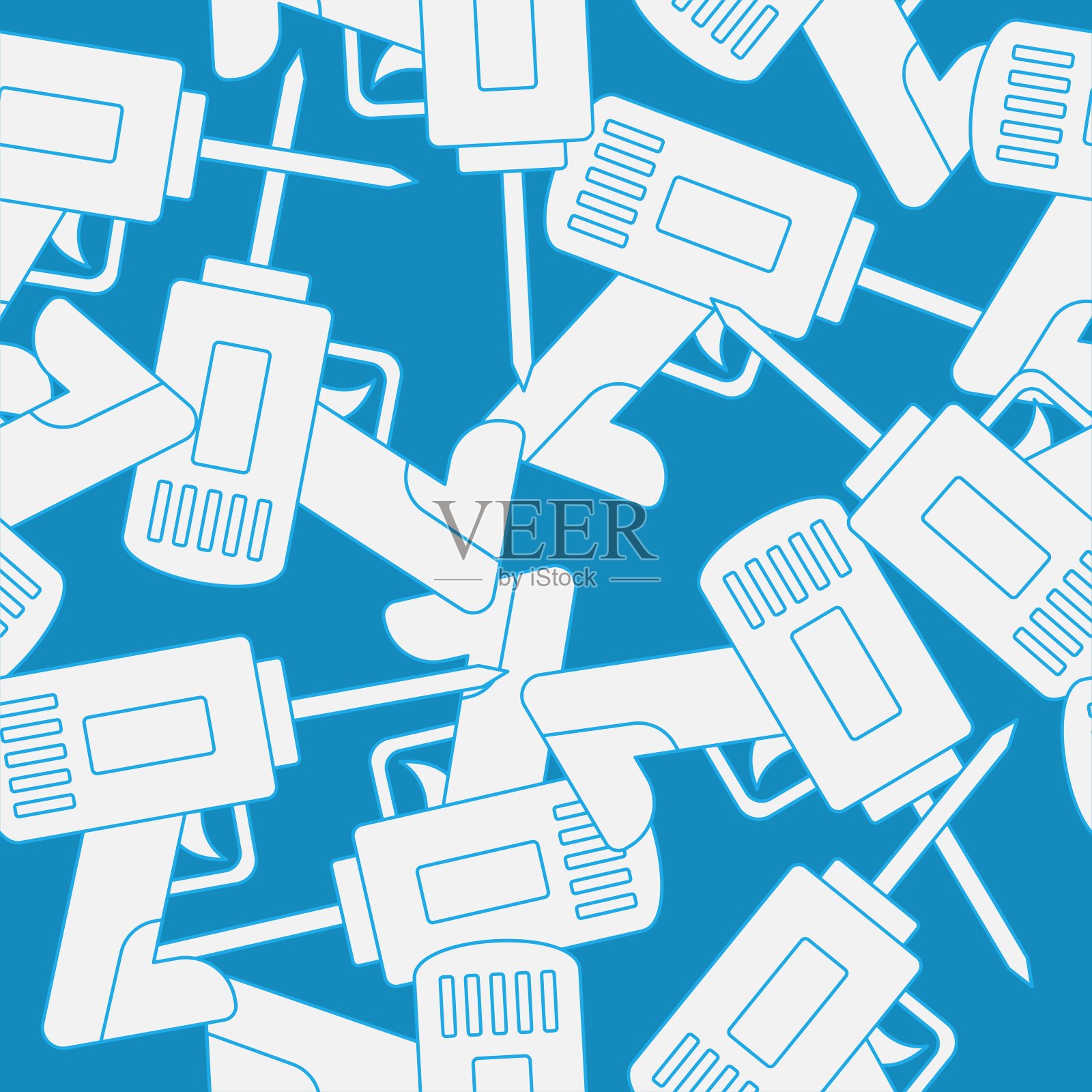 电钻线条艺术无缝图案。适用于背景，壁纸，织物，纺织品，包装纸，印刷材料，和更多。插画图片素材