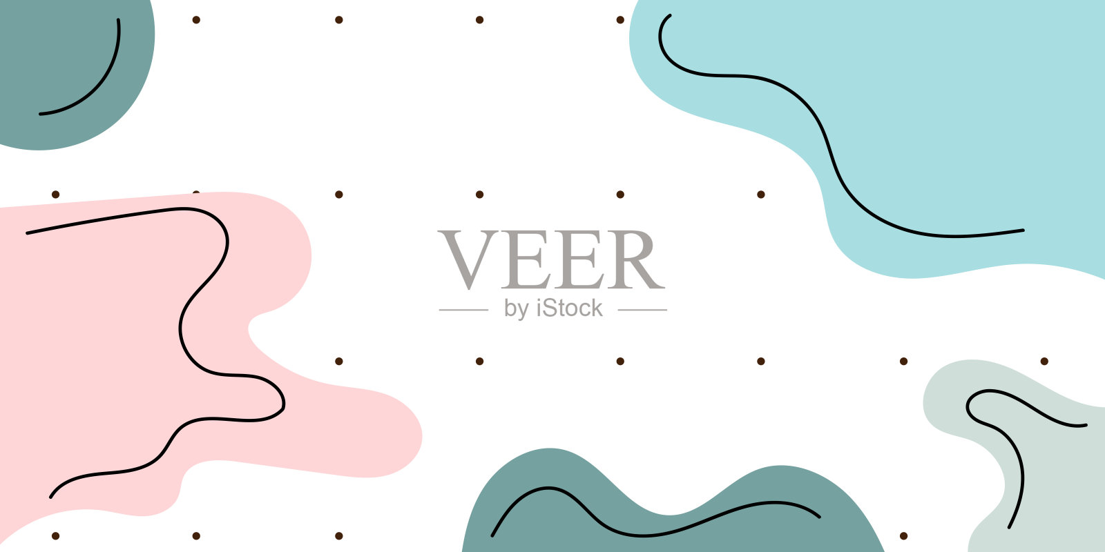 抽象波普艺术背景与波浪图案。矢量模式。色波模板和演示设计插画图片素材