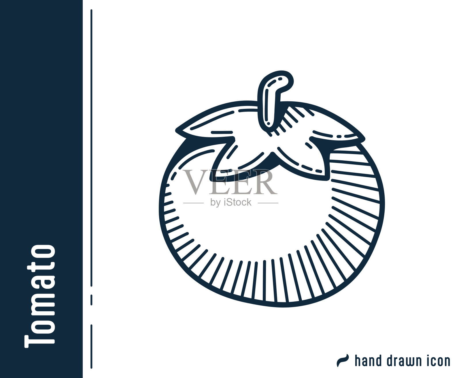 番茄速写图标插画图片素材