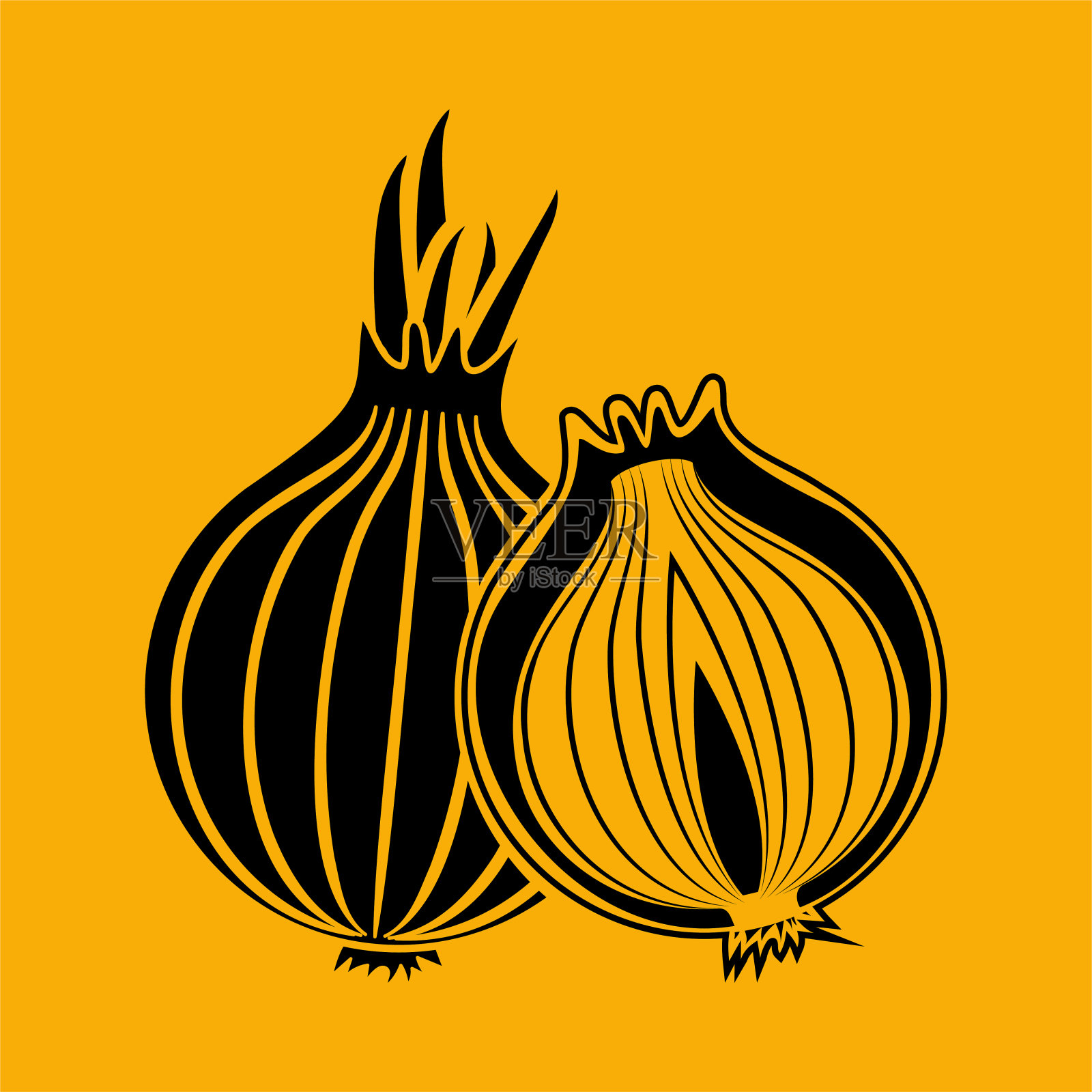 洋葱图标。插画图片素材