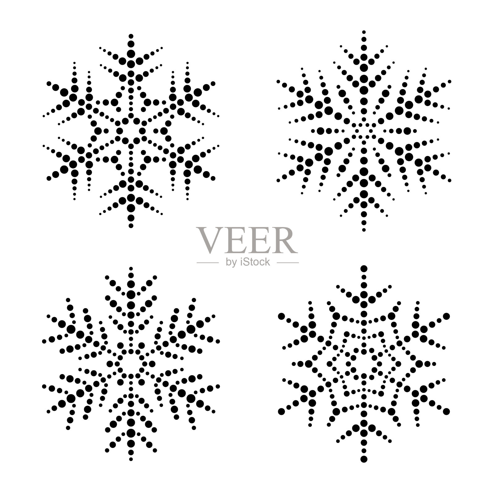 雪花插画图片素材