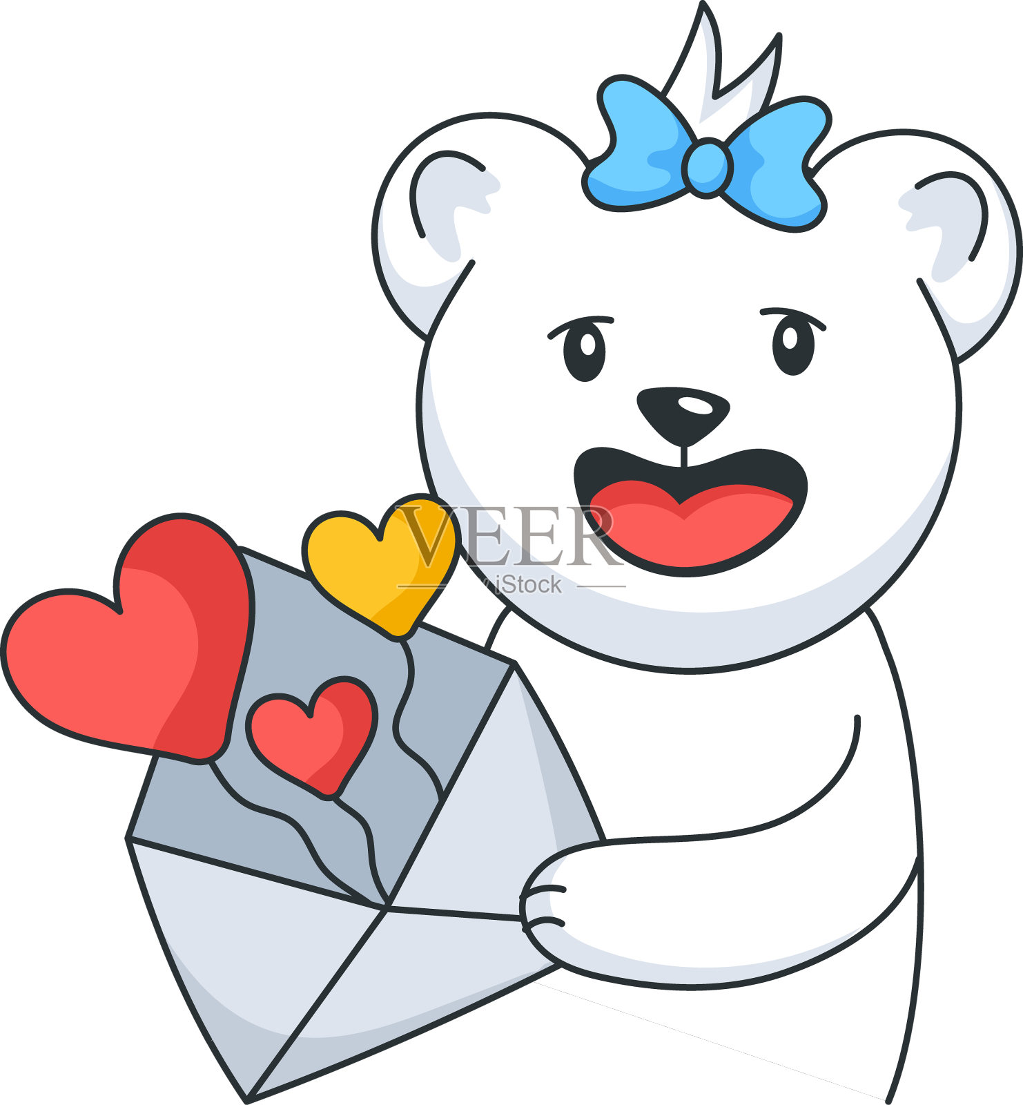 浪漫的信设计元素图片