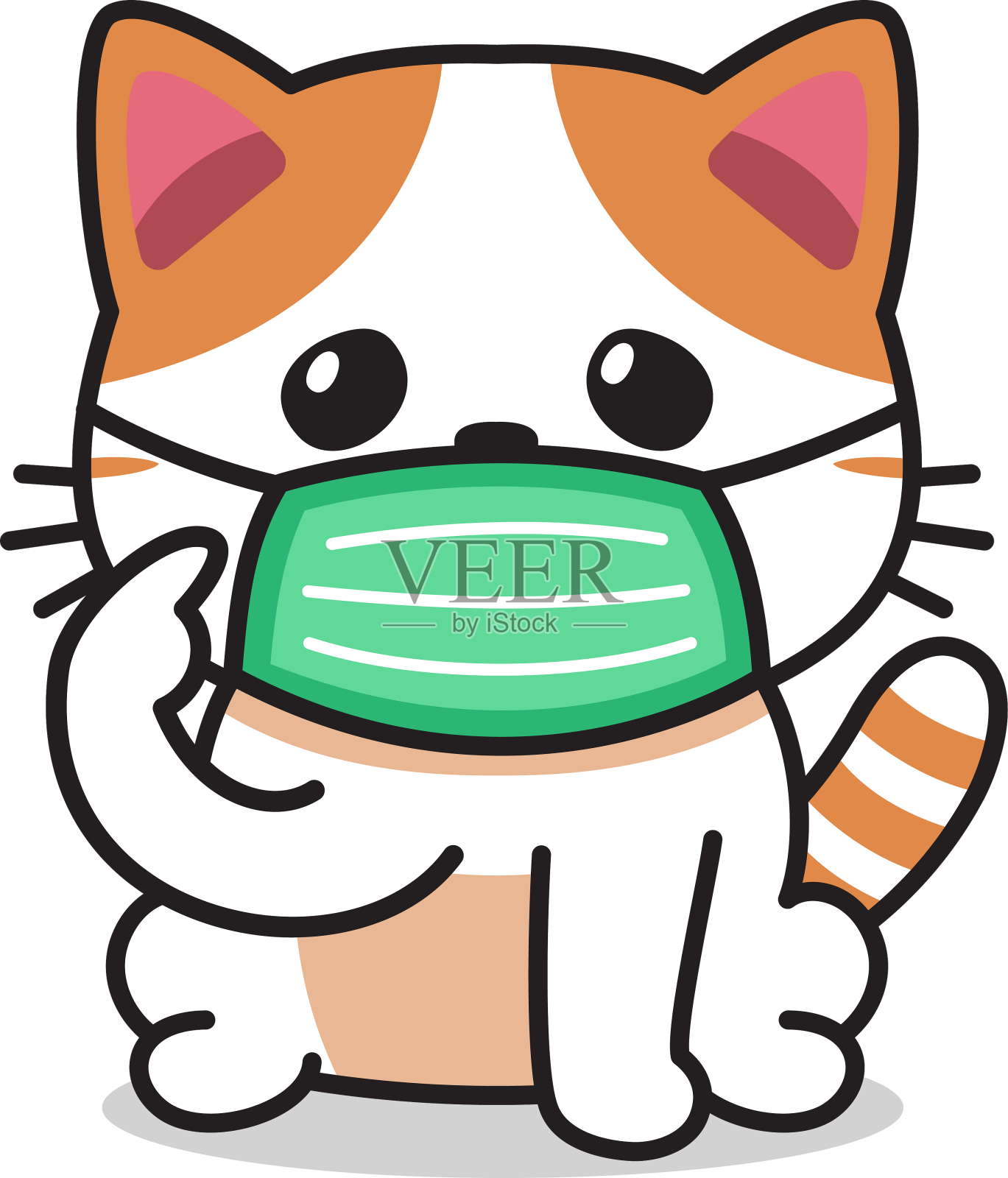 卡通人物异国短毛猫穿着设计元素图片