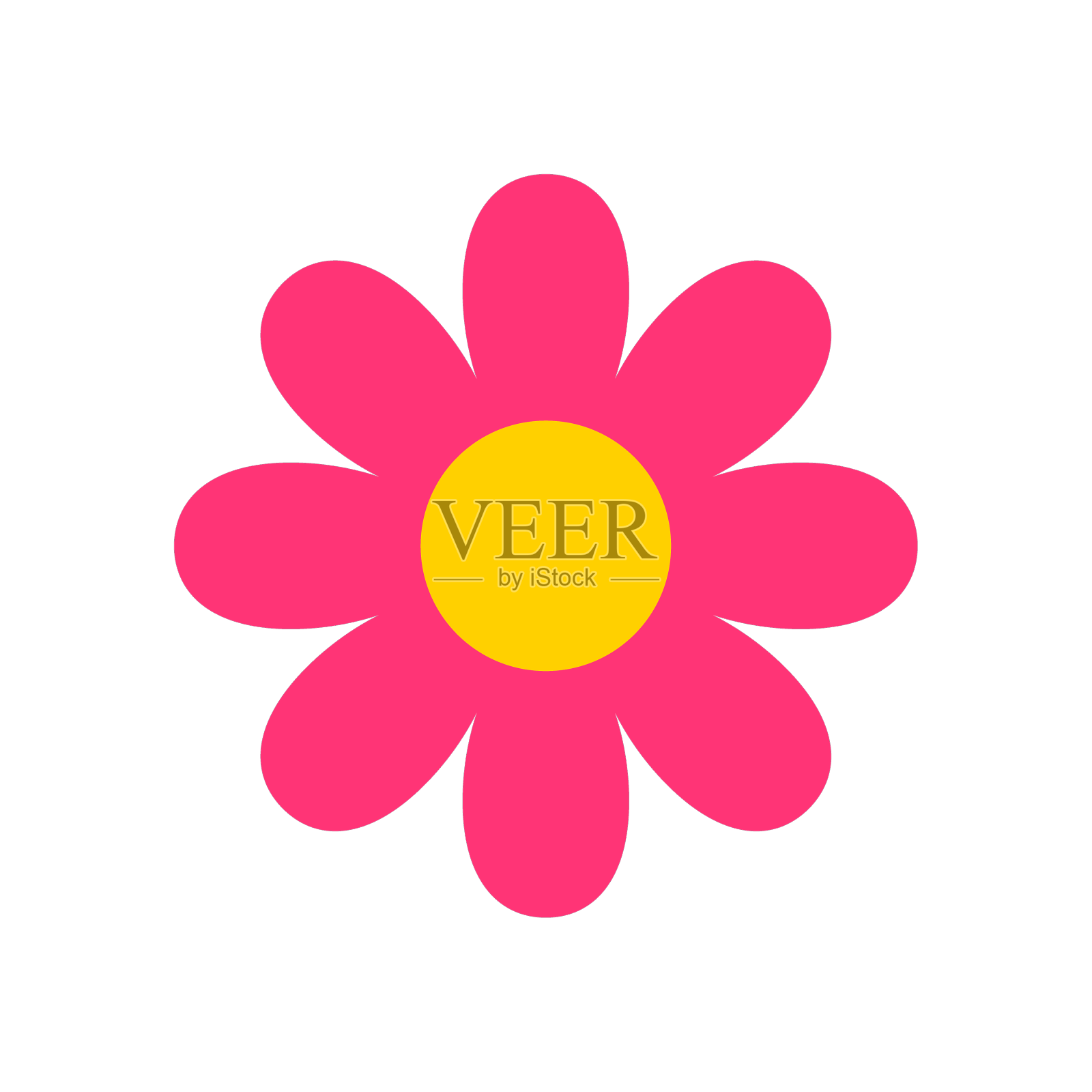 粉色装饰花图标设计元素图片